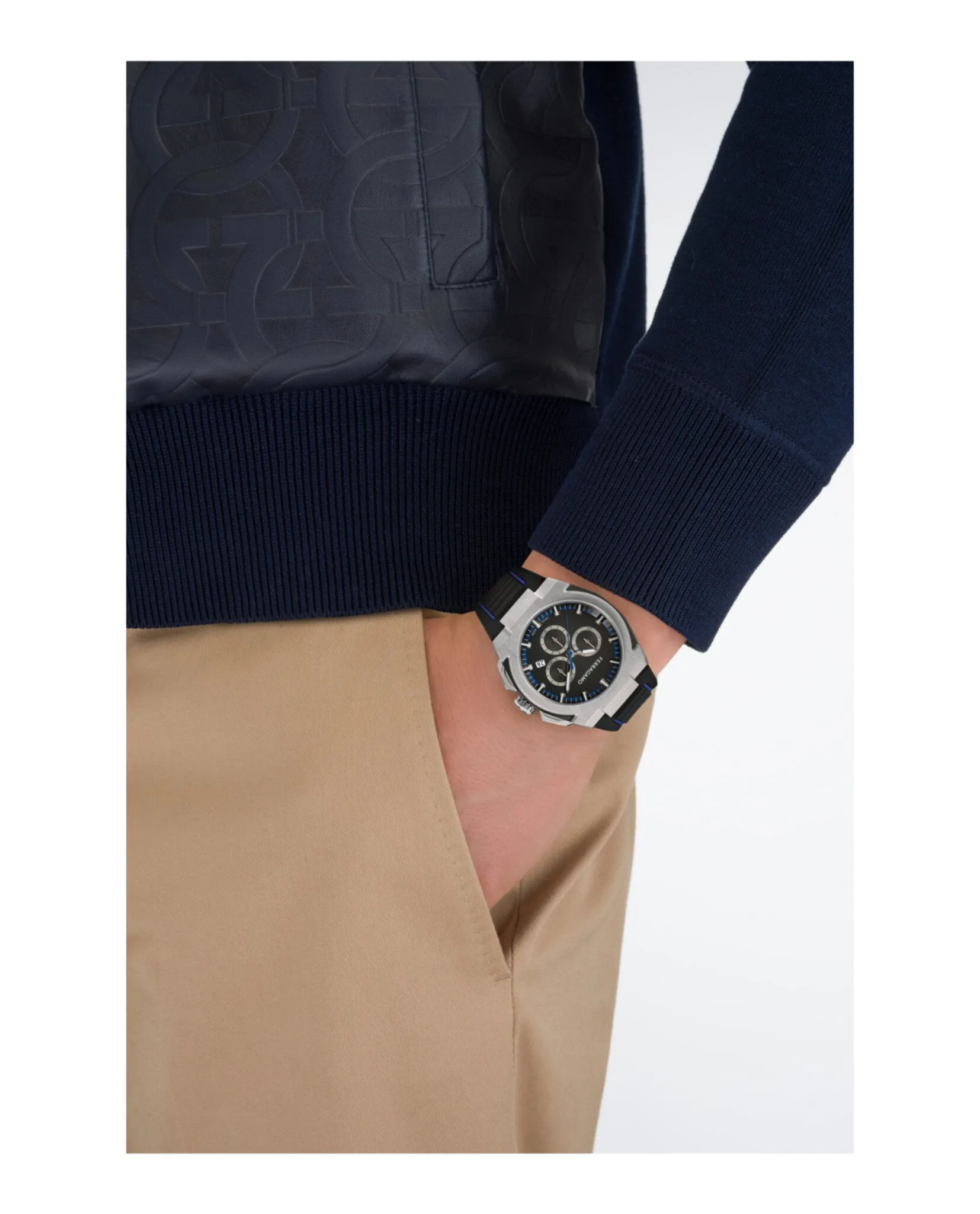Ferragamo Supreme Chrono Silicone Watch sold by Zulily product image thumbnail 5