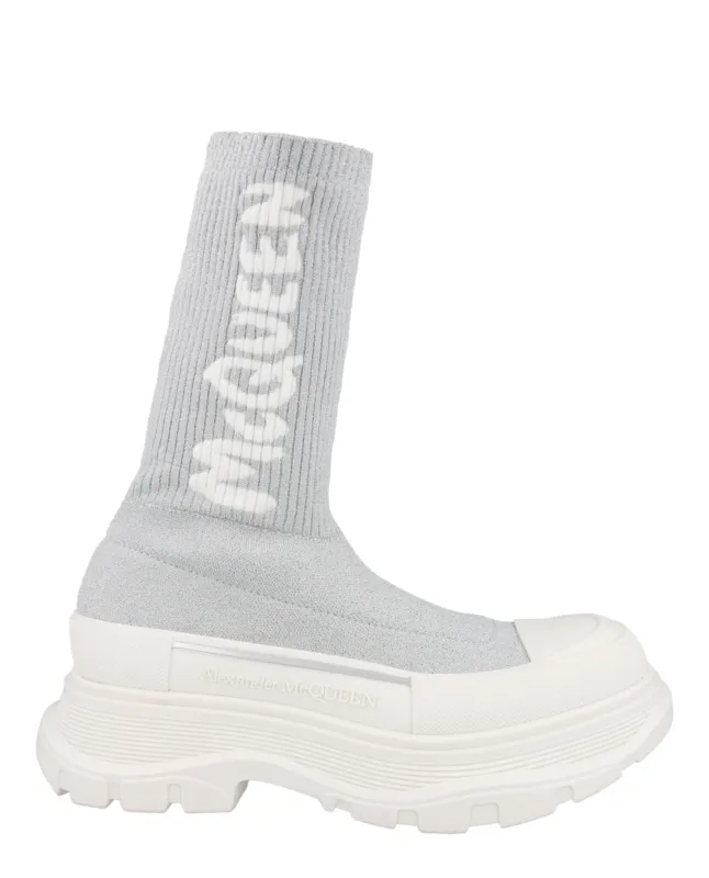 Alexander McQueen Women's Ribbed Tread Slick Boots made by Alexander McQueen