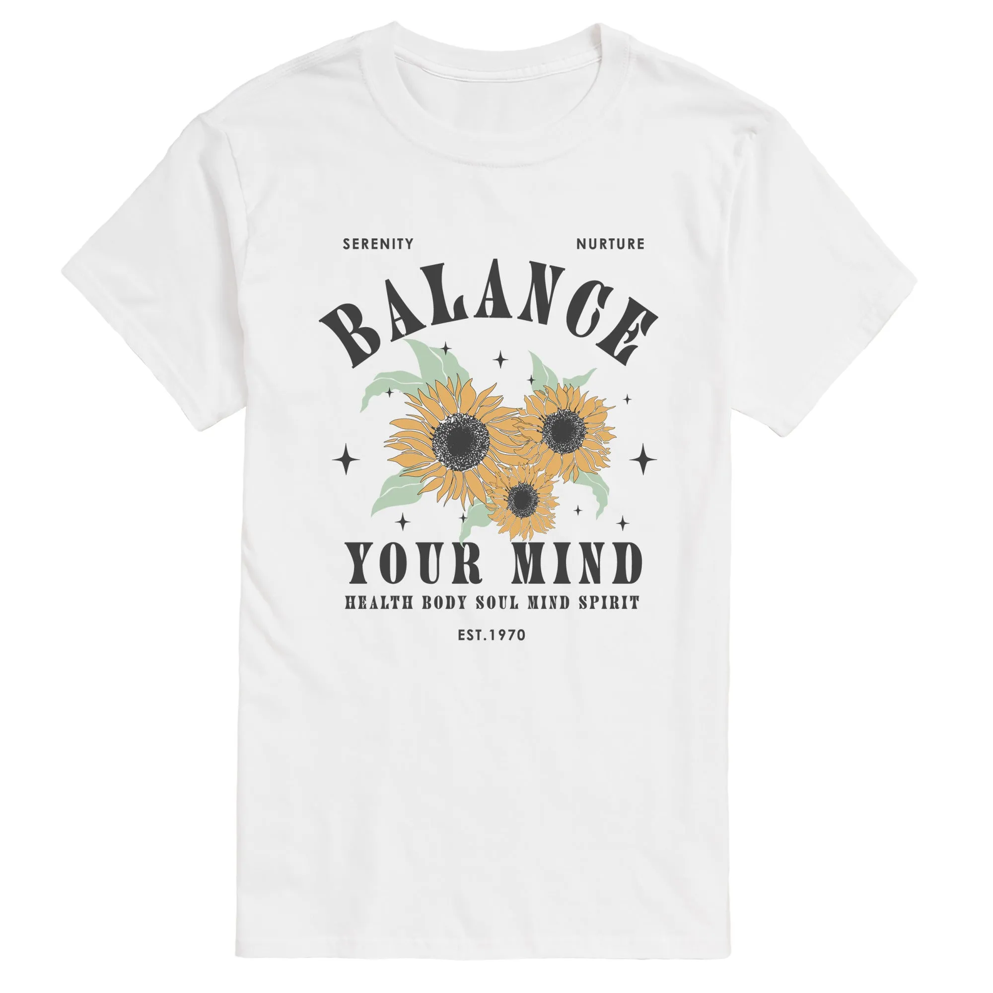 Instant Message - Flowers Balance Your Mind - Men's Short Sleeve Graphic T-Shirt sold by Zulily product image thumbnail 2