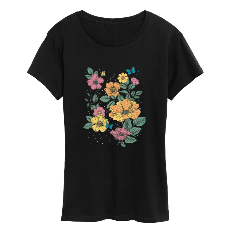 Instant Message - Wild Flowers - Women's Short Sleeve Graphic T-Shirt made by Zulily
