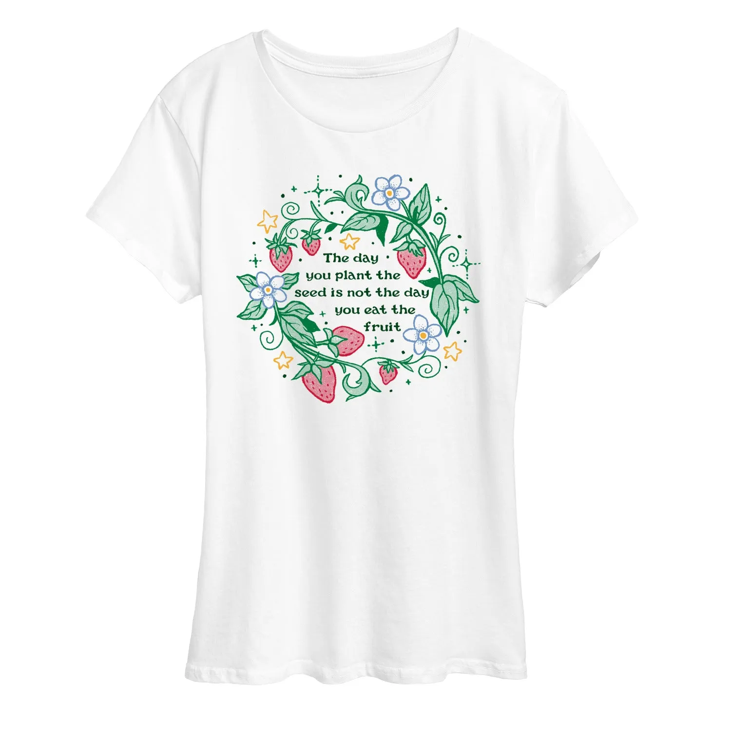 Instant Message - Plant Seed Eat Fruit - Women's Short Sleeve Graphic T-Shirt sold by Zulily product image thumbnail 2