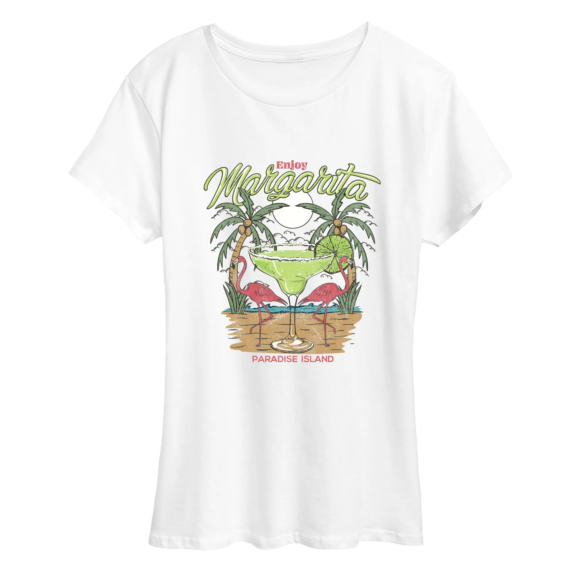 Instant Message - Enjoy Margarita Paradise - Women's Short Sleeve Graphic T-Shirt sold by Zulily