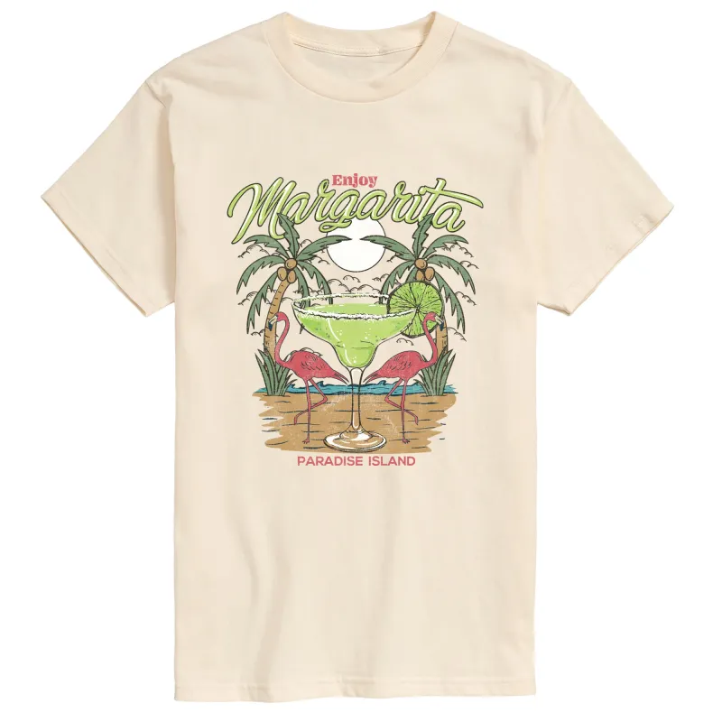 Instant Message - Enjoy Margarita Paradise - Men's Short Sleeve Graphic T-Shirt made by Zulily