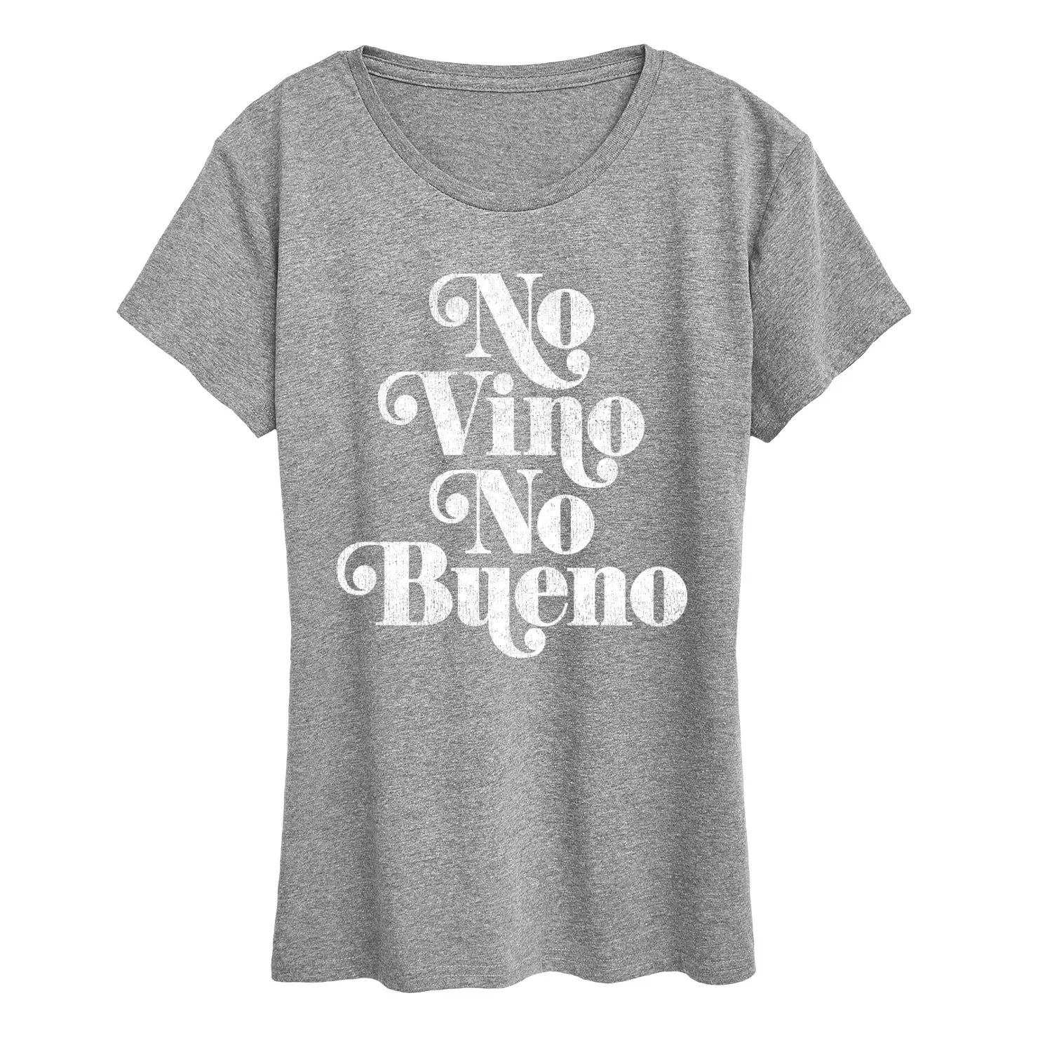 Instant Message - No Vino No Bueno - Women's Short Sleeve Graphic T-Shirt sold by Zulily product image thumbnail 4