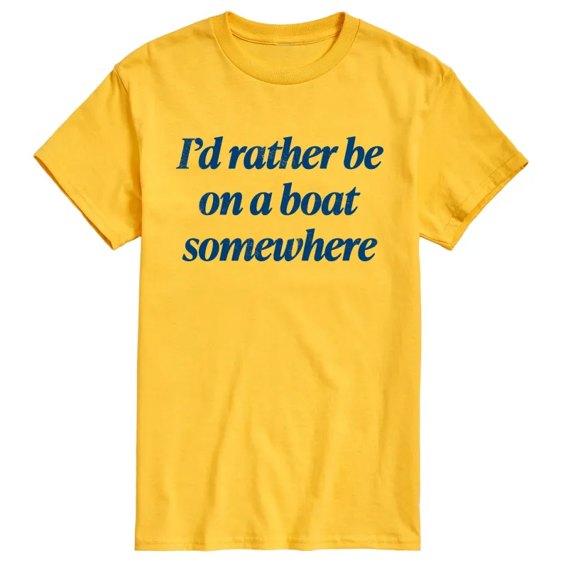 Instant Message - On Boat Somewhere - Men's Short Sleeve Graphic T-Shirt made by Zulily