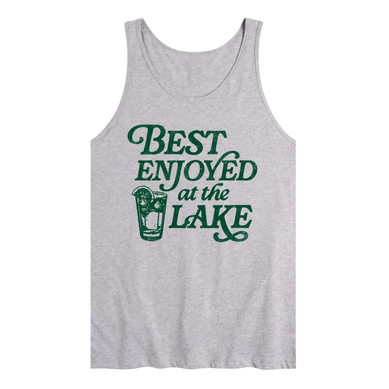 Instant Message - Enjoyed at the Lake - Men's Sleeveless Graphic Tank made by Zulily