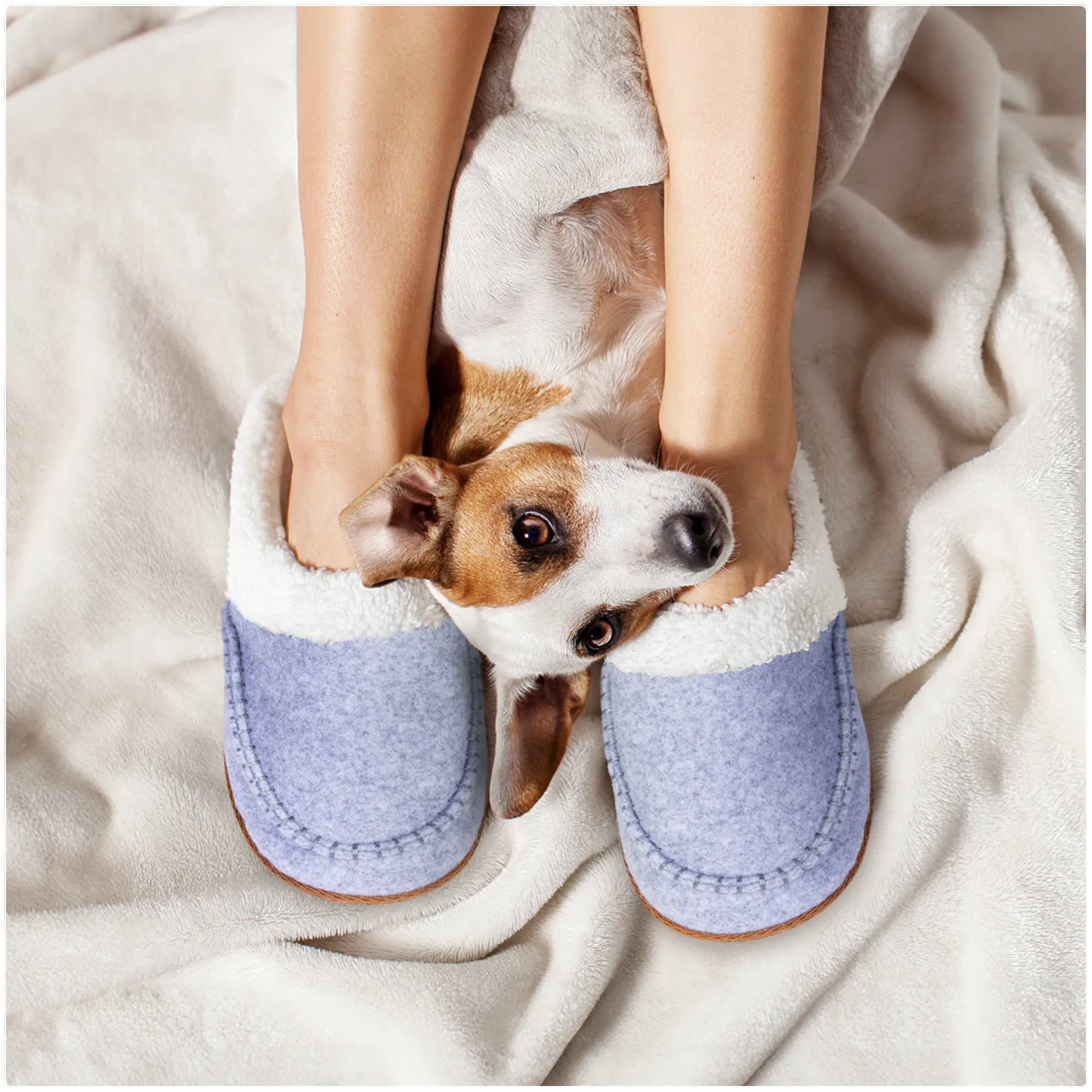 Born Ladies Felted Moccasin Slippers (Sanded Heather, Small) sold by Zulily product image thumbnail 3