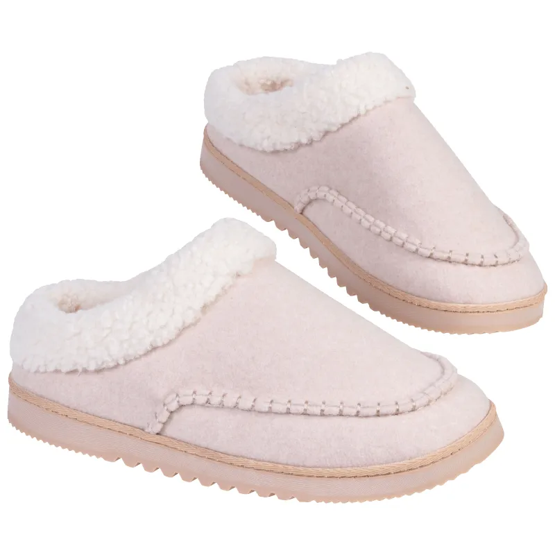 Born Ladies Felted Moccasin Slippers (Sanded Heather, Small) made by Born