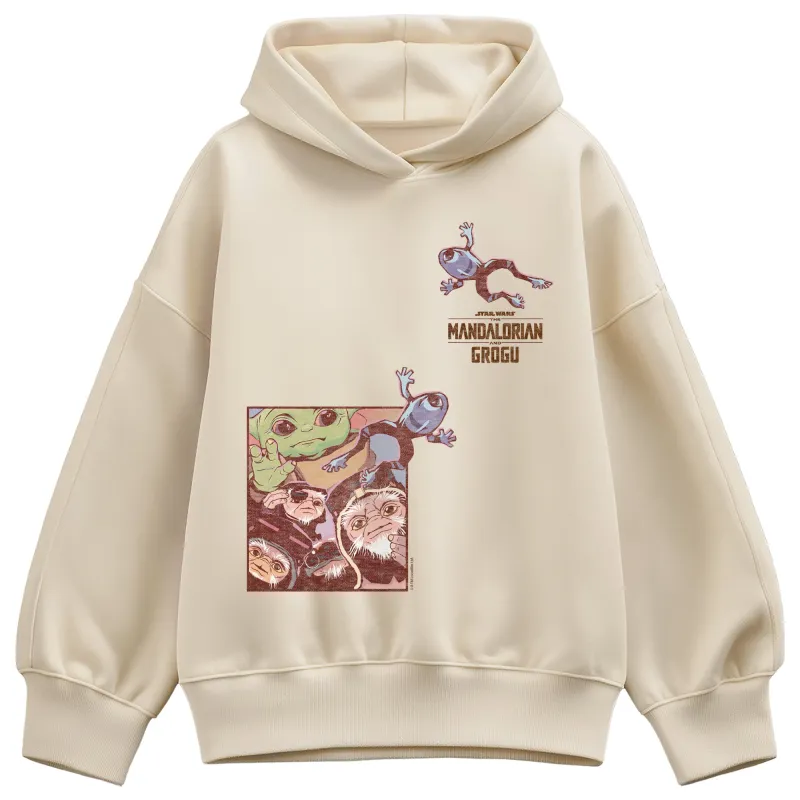 The Mandalorian And Grogu - Frogs - Women's Oversized Fleece Hoodie Sweatshirt made by Star Wars