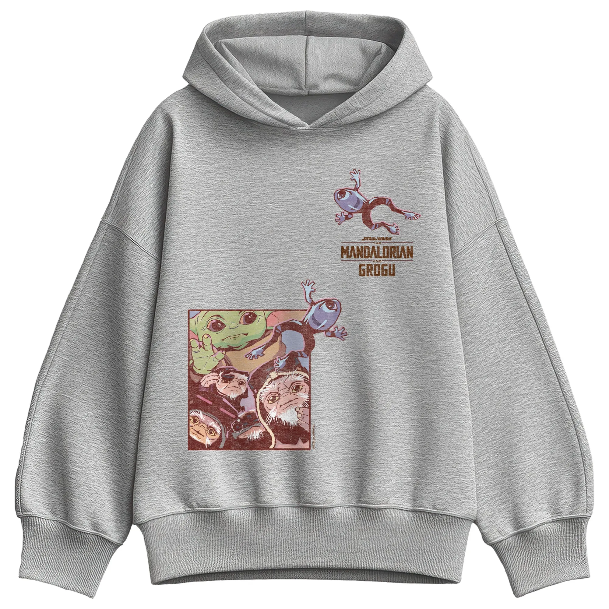The Mandalorian And Grogu - Frogs - Women's Oversized Fleece Hoodie Sweatshirt sold by Zulily product image thumbnail 2