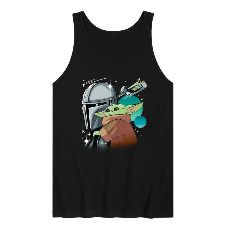 The Mandalorian And Grogu - Pose - Men's Sleeveless Graphic Tank made by Star Wars