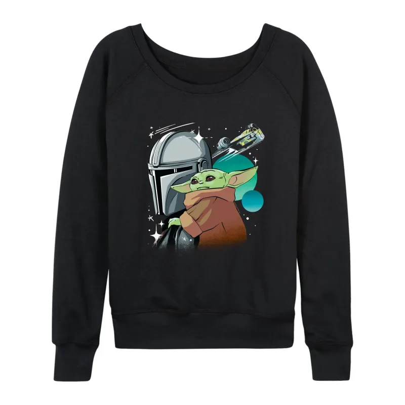 The Mandalorian And Grogu - Pose - Women's French Terry Long Sleeve Pullover made by Star Wars