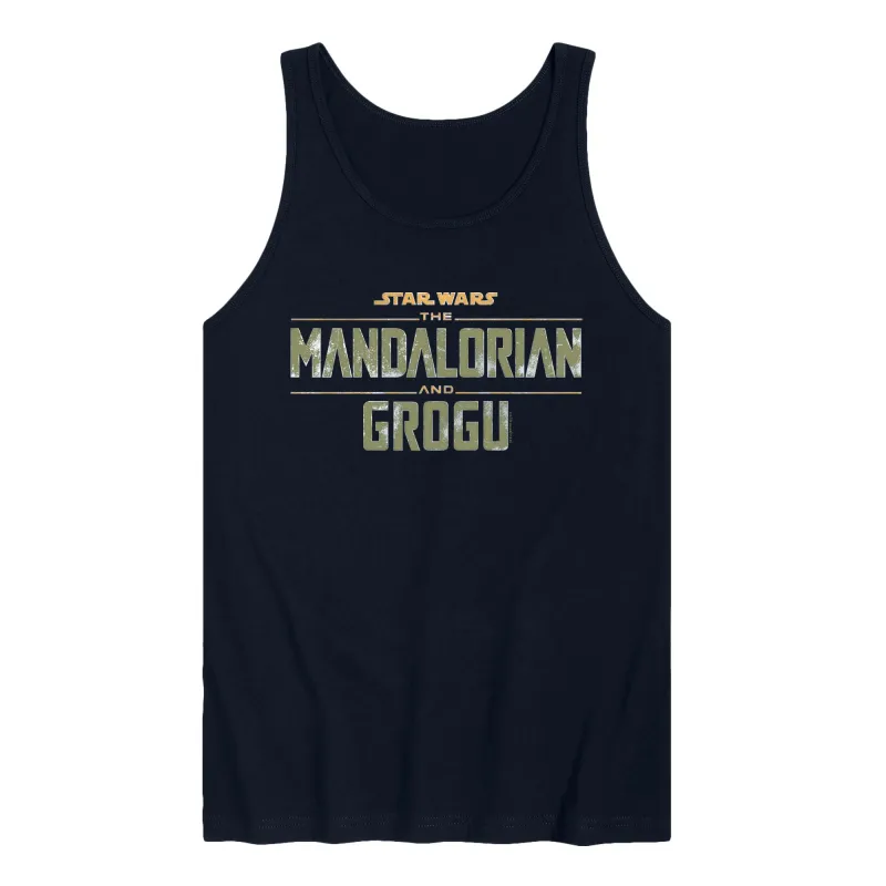 The Mandalorian And Grogu - Logo Grit - Men's Sleeveless Graphic Tank made by Star Wars