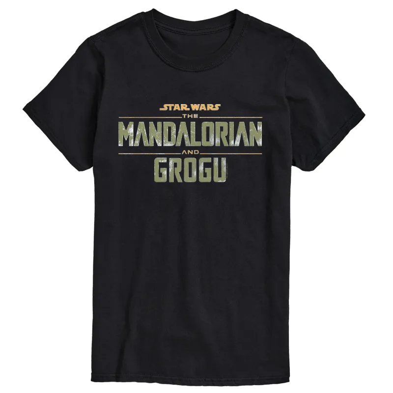The Mandalorian And Grogu - Logo Grit - Men's Short Sleeve Graphic T-Shirt made by Star Wars