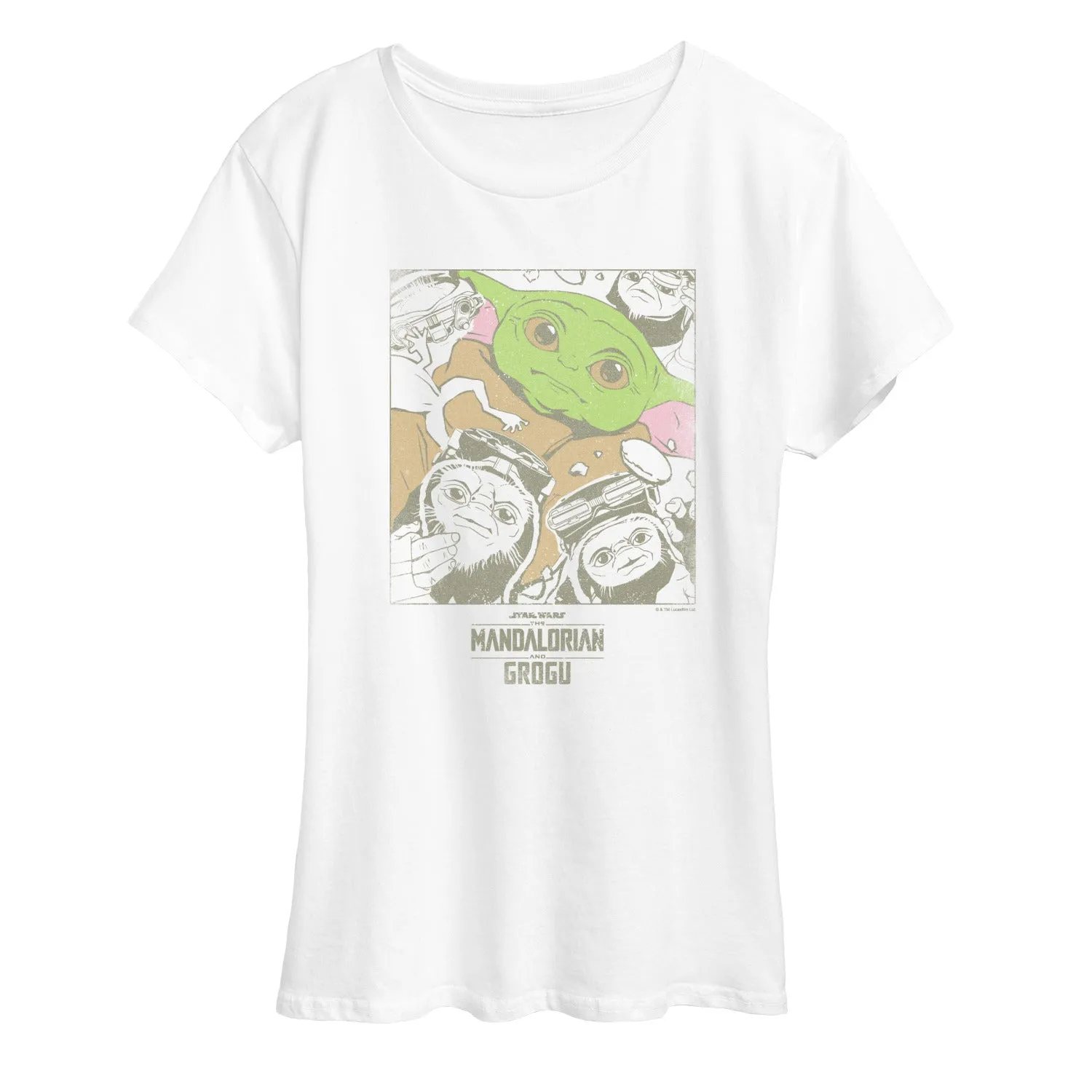 The Mandalorian And Grogu - Grogu And Friends - Women's Short Sleeve Graphic T-Shirt sold by Zulily