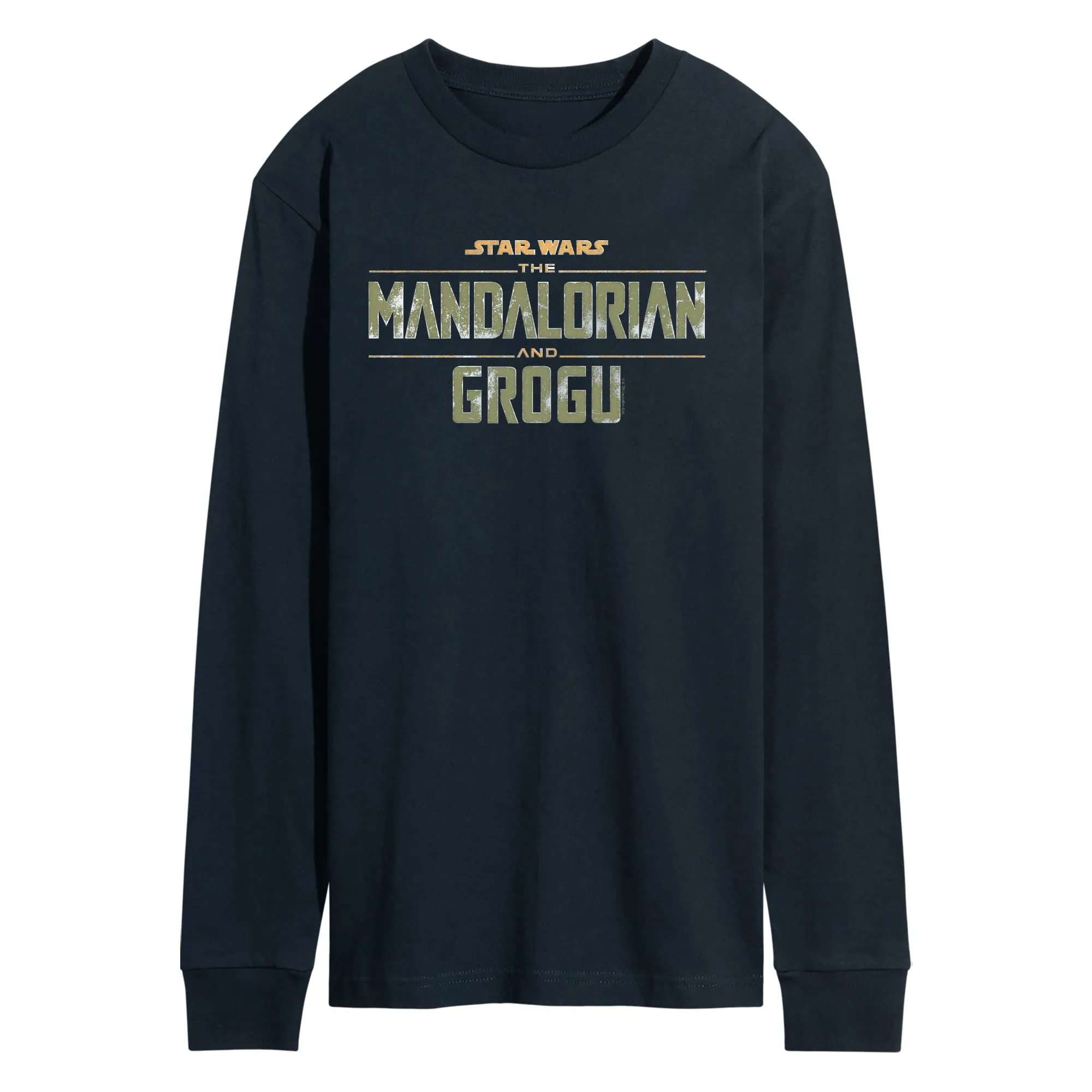 The Mandalorian And Grogu - Logo Grit - Men's Long Sleeve Graphic T-Shirt sold by Zulily