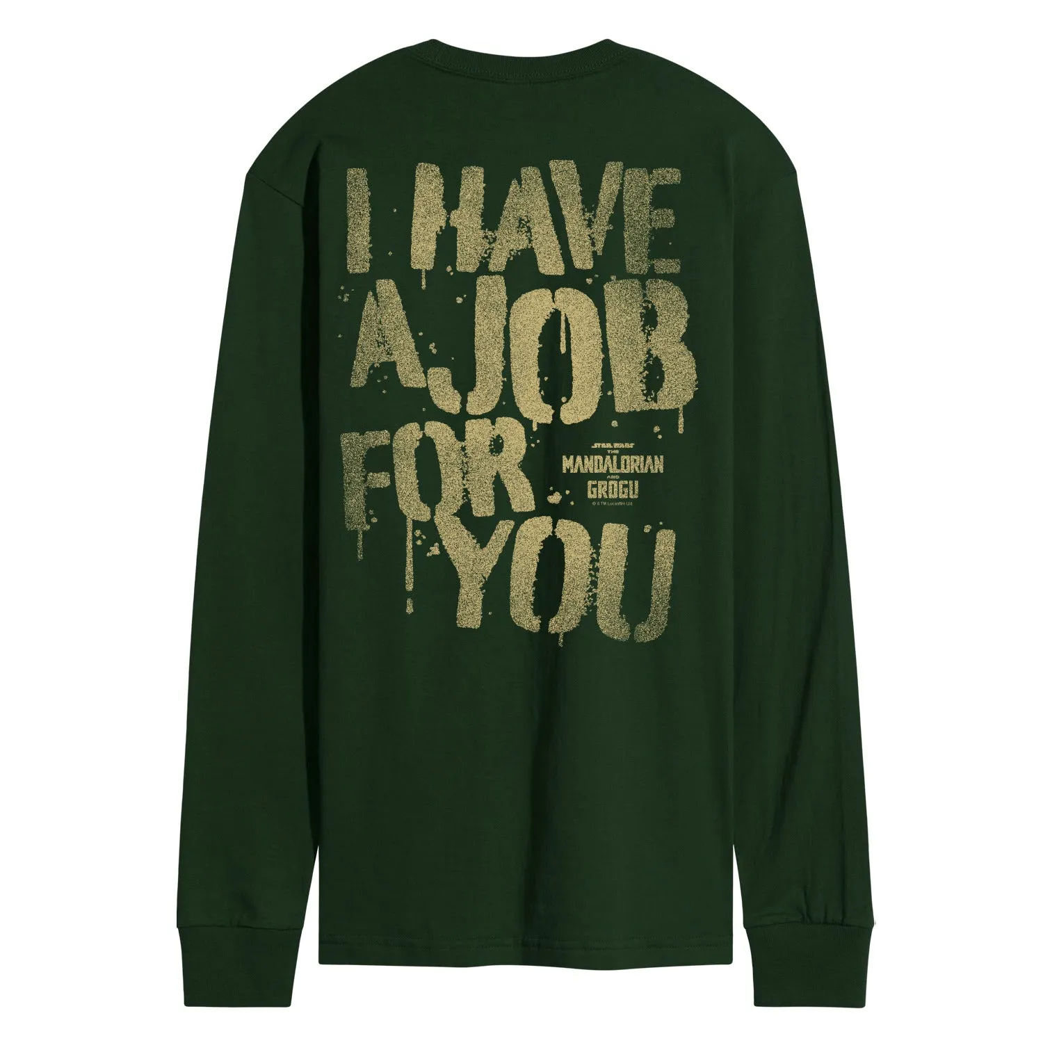 The Mandalorian And Grogu - Have Job For You - Men's Long Sleeve Graphic T-Shirt sold by Zulily product image thumbnail 3