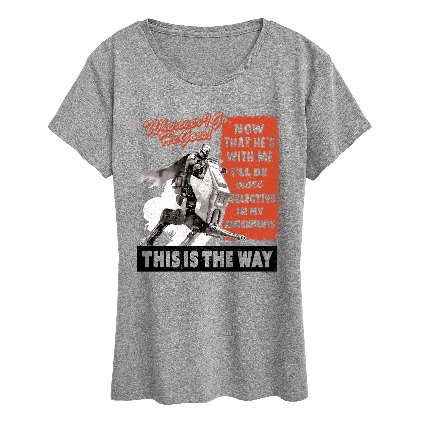 The Mandalorian And Grogu - Bounty Hunter Propaganda Poster - Women's Short Sleeve Graphic T-Shirt sold by Zulily product image thumbnail 3