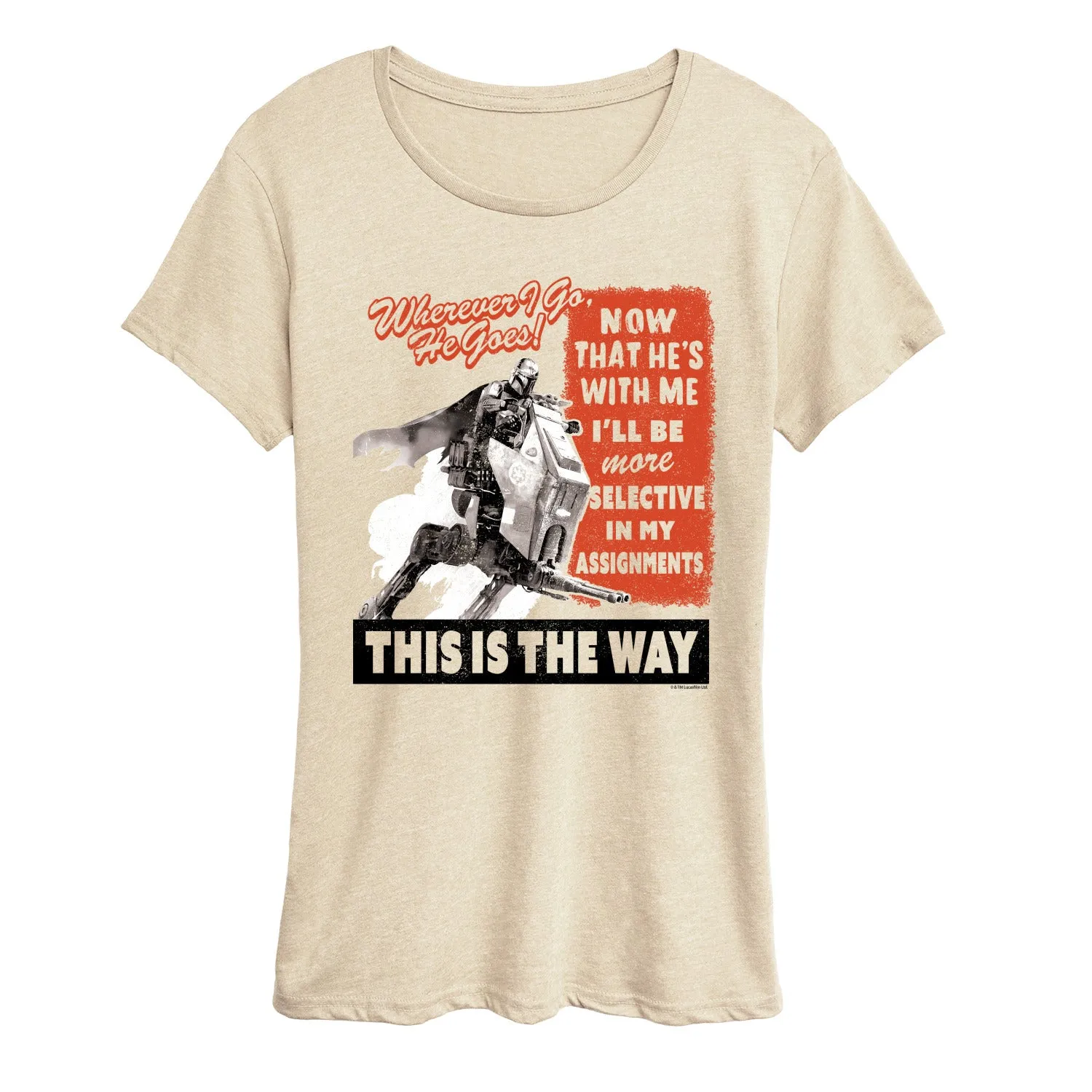 The Mandalorian And Grogu - Bounty Hunter Propaganda Poster - Women's Short Sleeve Graphic T-Shirt sold by Zulily product image thumbnail 2