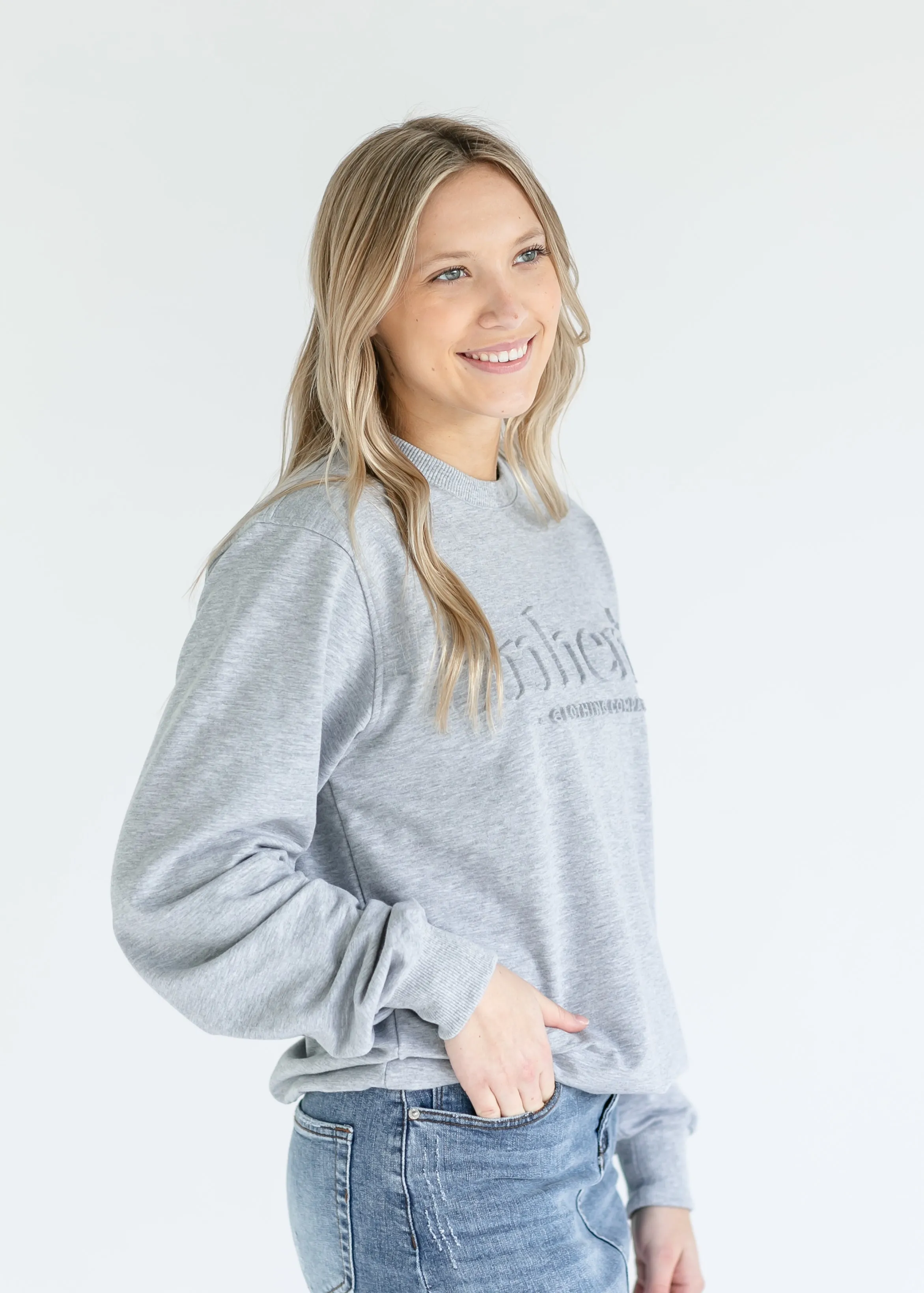 Embossed Inherit Logo Crewneck Sweatshirt sold by Zulily product image thumbnail 5