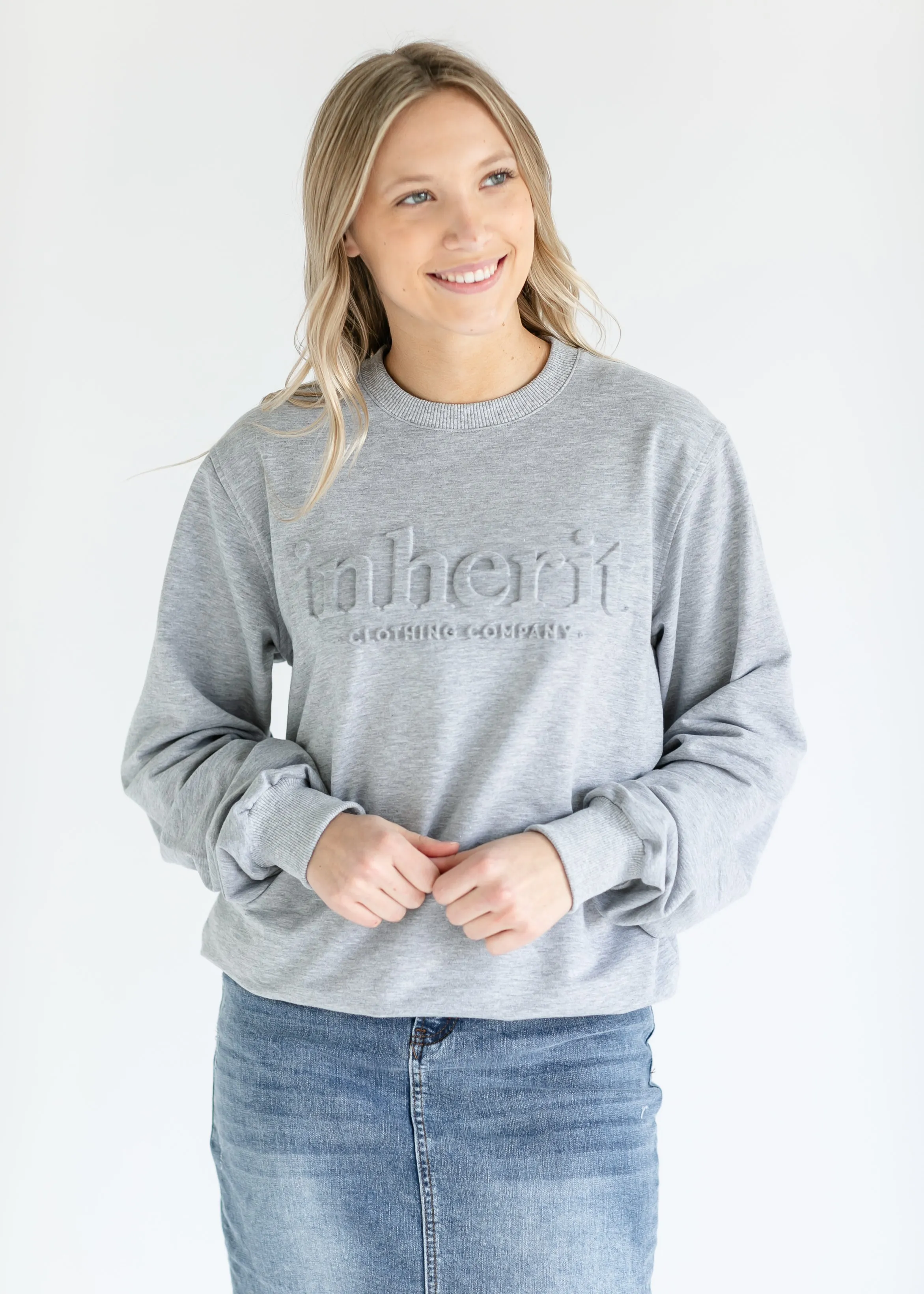 Embossed Inherit Logo Crewneck Sweatshirt sold by Zulily product image thumbnail 3