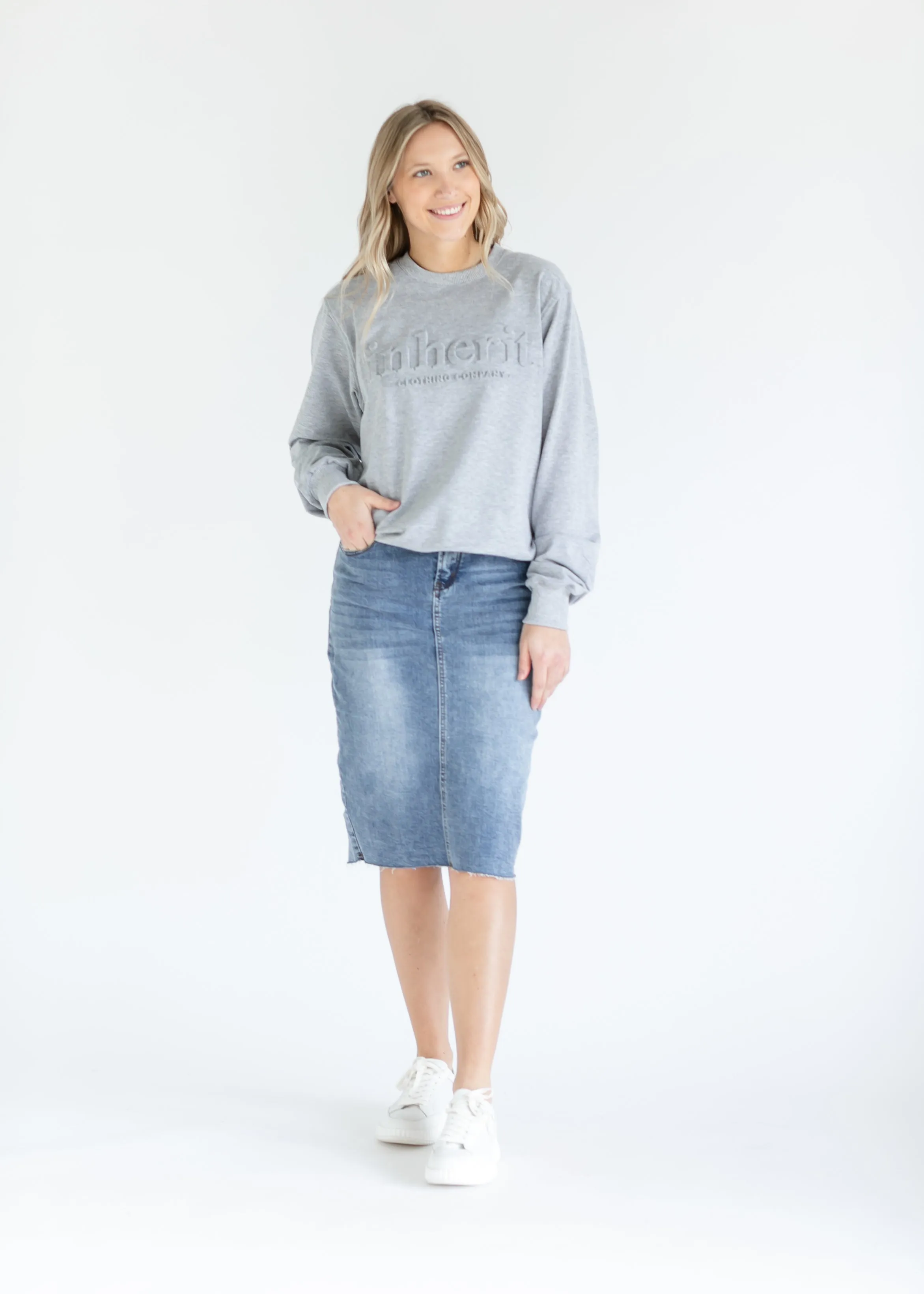 Embossed Inherit Logo Crewneck Sweatshirt sold by Zulily product image thumbnail 4