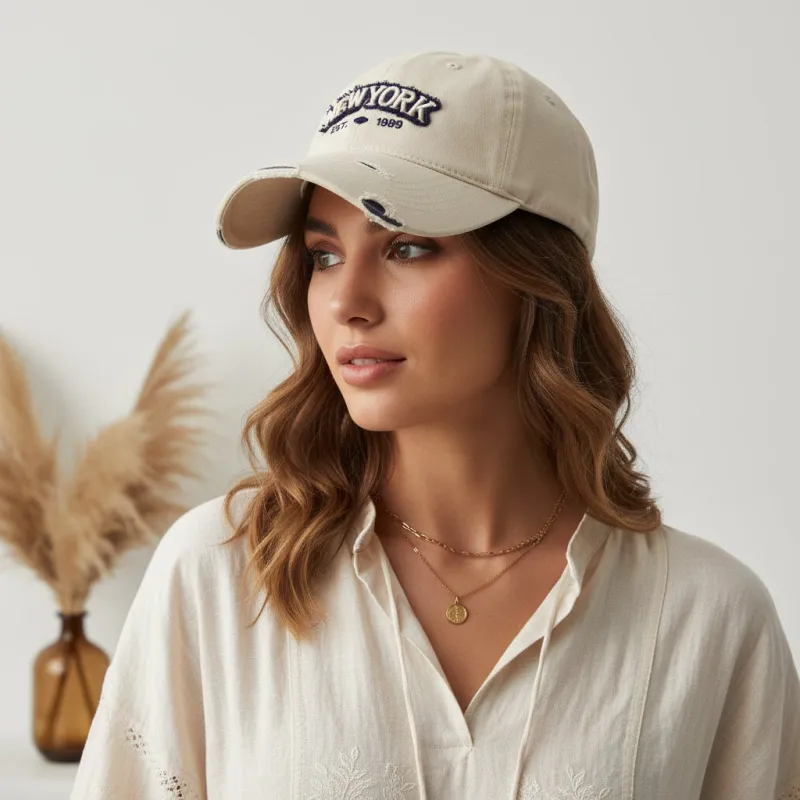 Embroidered Letter Denim Baseball Cap – Soft Crown made by Zulily
