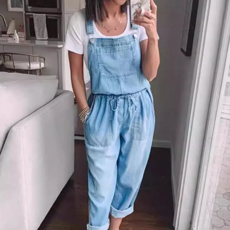 Women's Cotton Sleeveless Wide-Leg Overall Jumpsuit Pants sold by Zulily