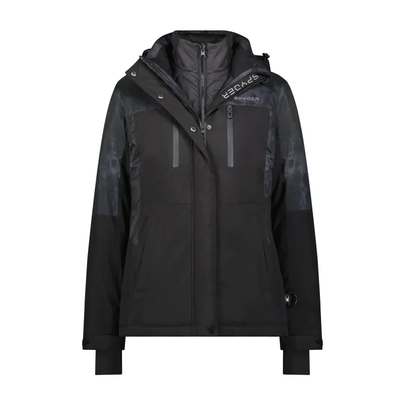 Womens Quilted 3-in-1 Jacket - Black made by Spyder
