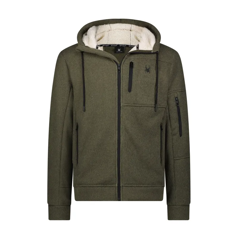 Mens Sherpa Hoodie - Olive made by Spyder
