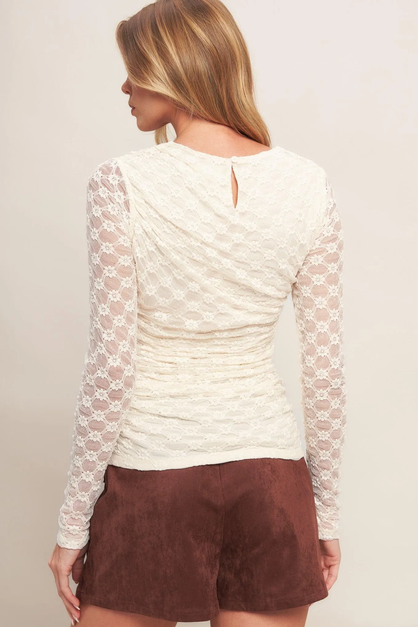 Modern Function Stretch Knit Lace Top sold by Zulily product image thumbnail 3