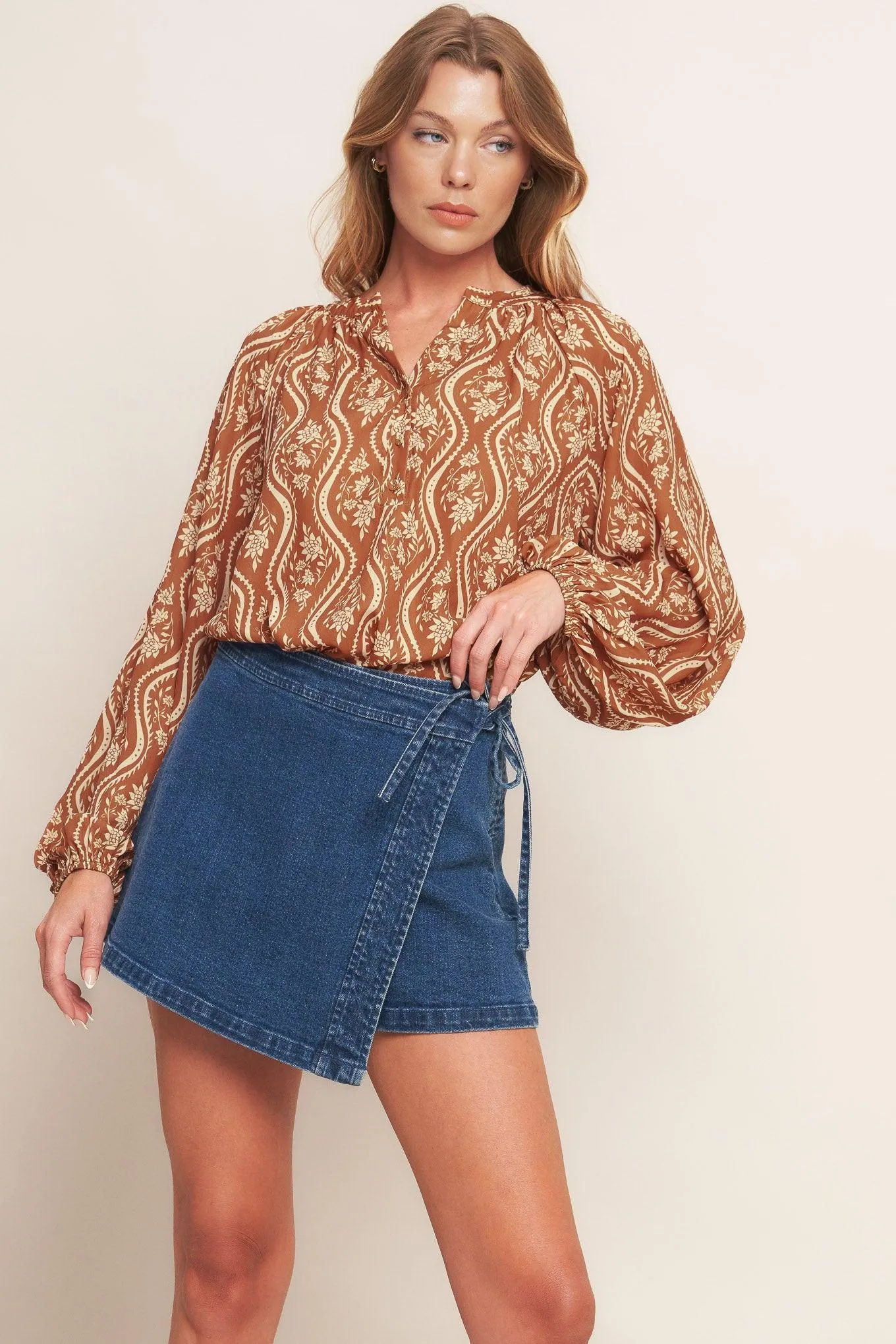 Angelic Sweetie Brown Woven Top sold by Zulily product image thumbnail 3