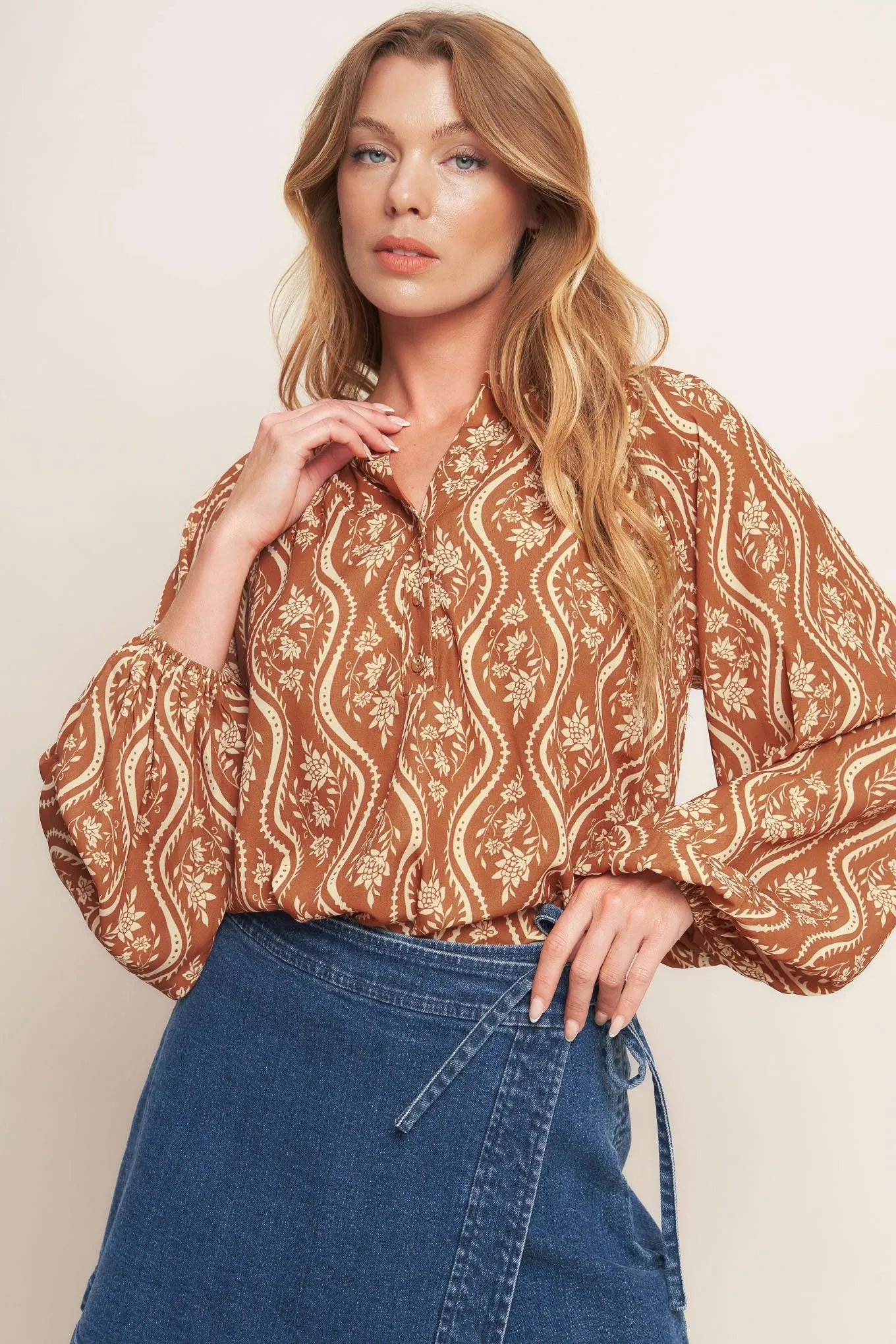 Angelic Sweetie Brown Woven Top sold by Zulily product image thumbnail 4