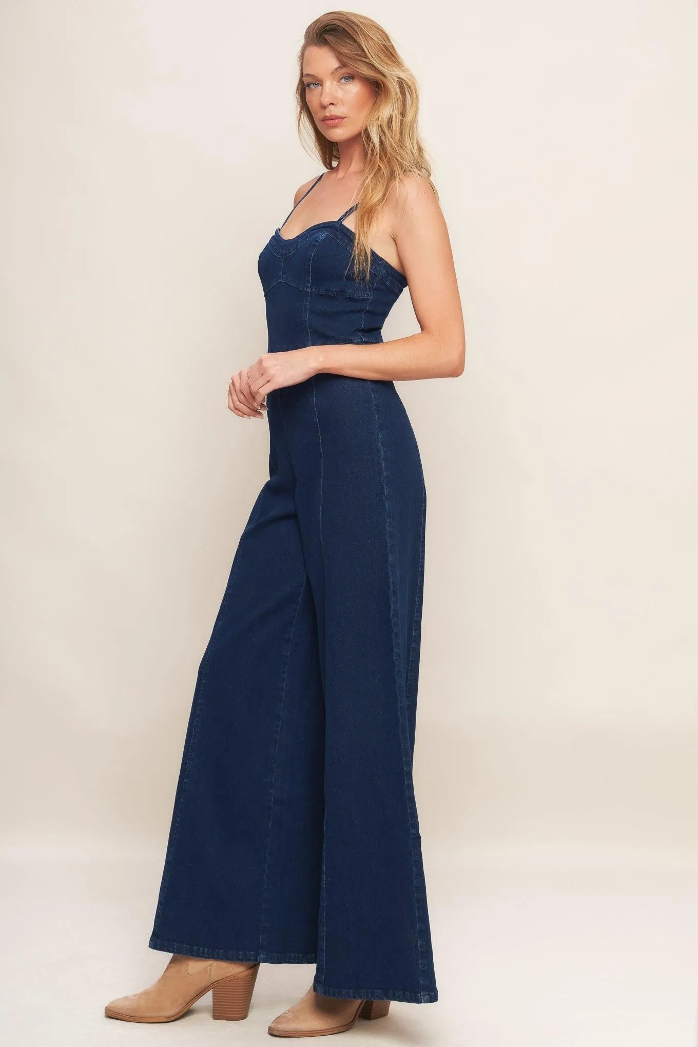 Trendsetting Medium Indigo Denim Jumpsuit sold by Zulily product image thumbnail 4