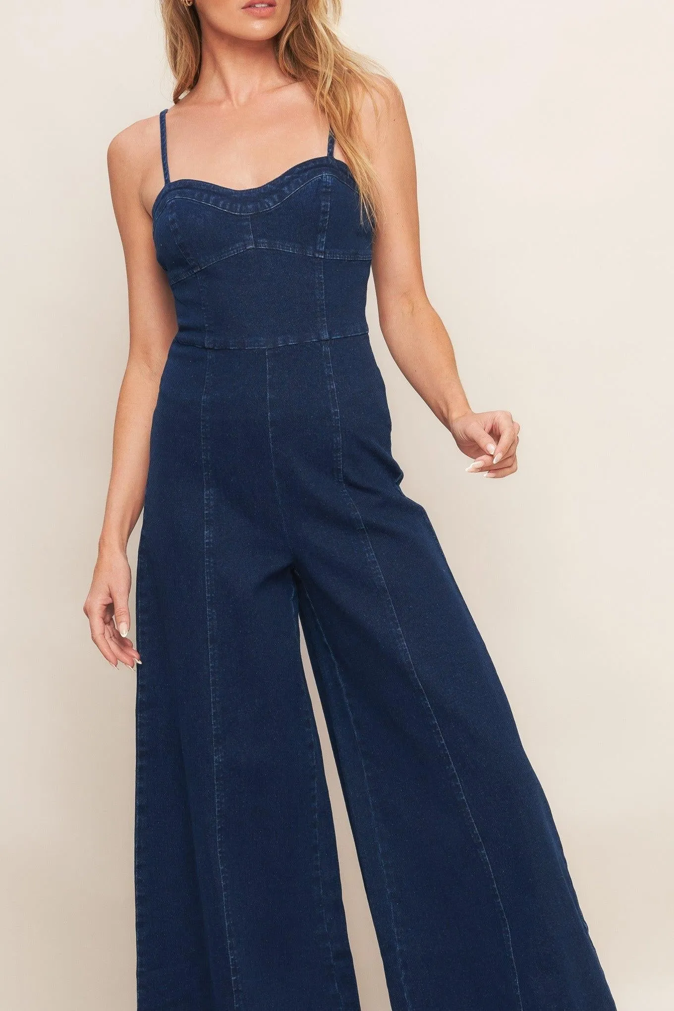 Trendsetting Medium Indigo Denim Jumpsuit sold by Zulily product image thumbnail 3