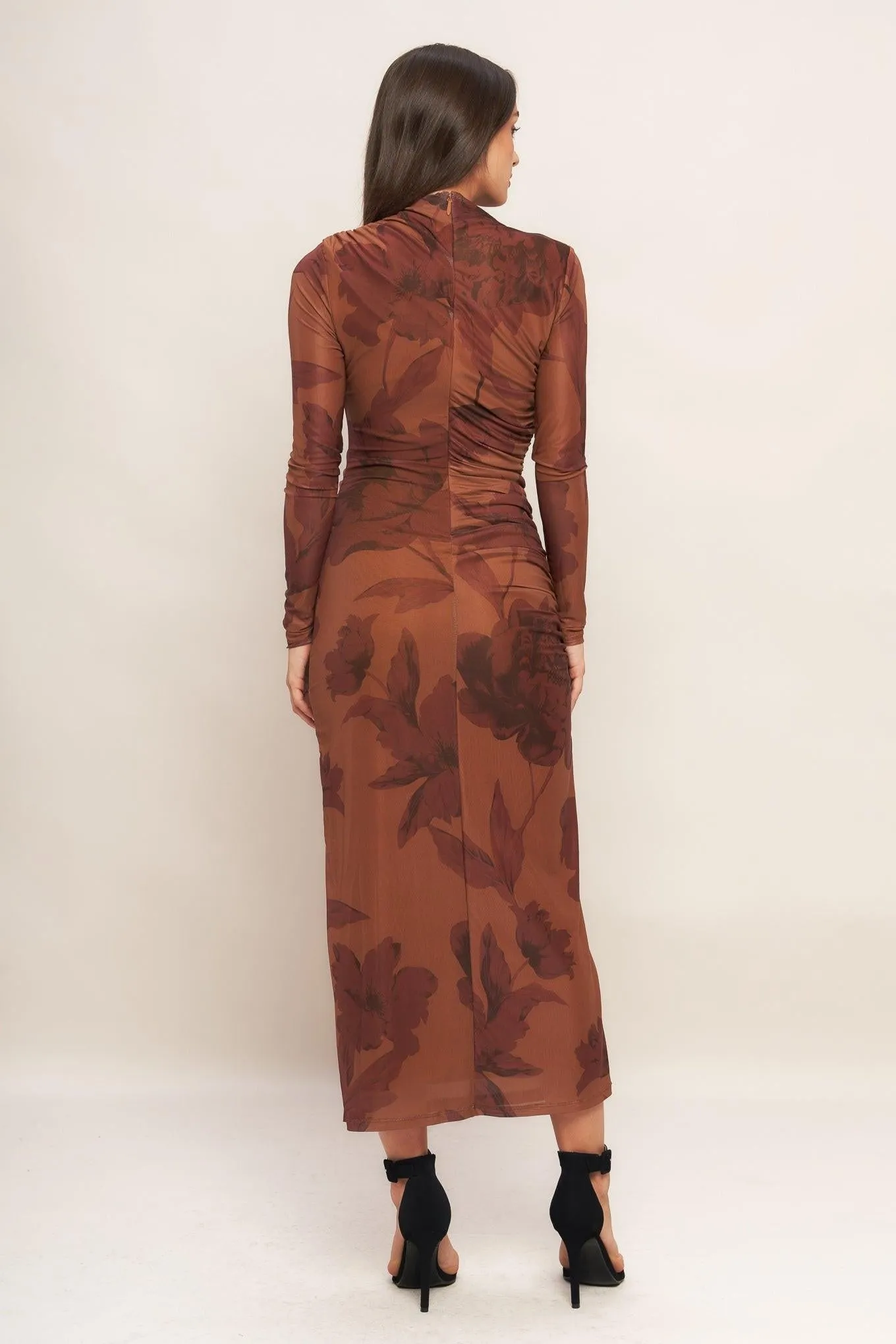 Amber Flora Power Mesh Midi Dress sold by Zulily product image thumbnail 3