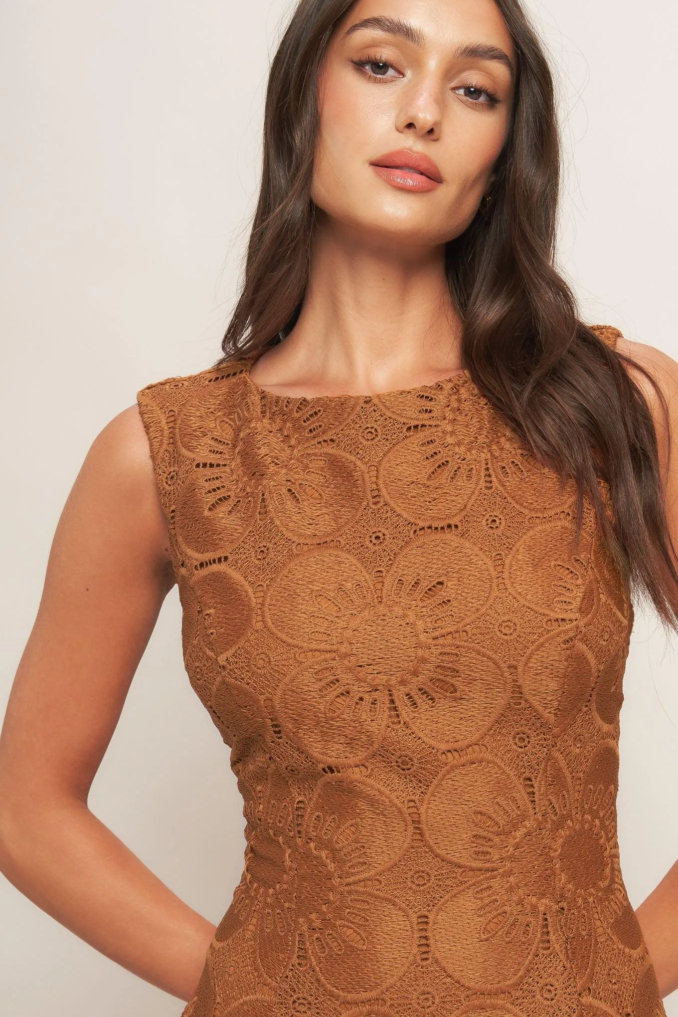 Autumn Bloom Woven Lace Mini Dress sold by Zulily product image thumbnail 2