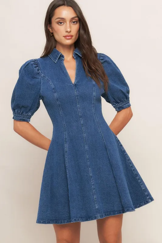 Westwood Charm Denim Mini Dress made by Flying Tomato