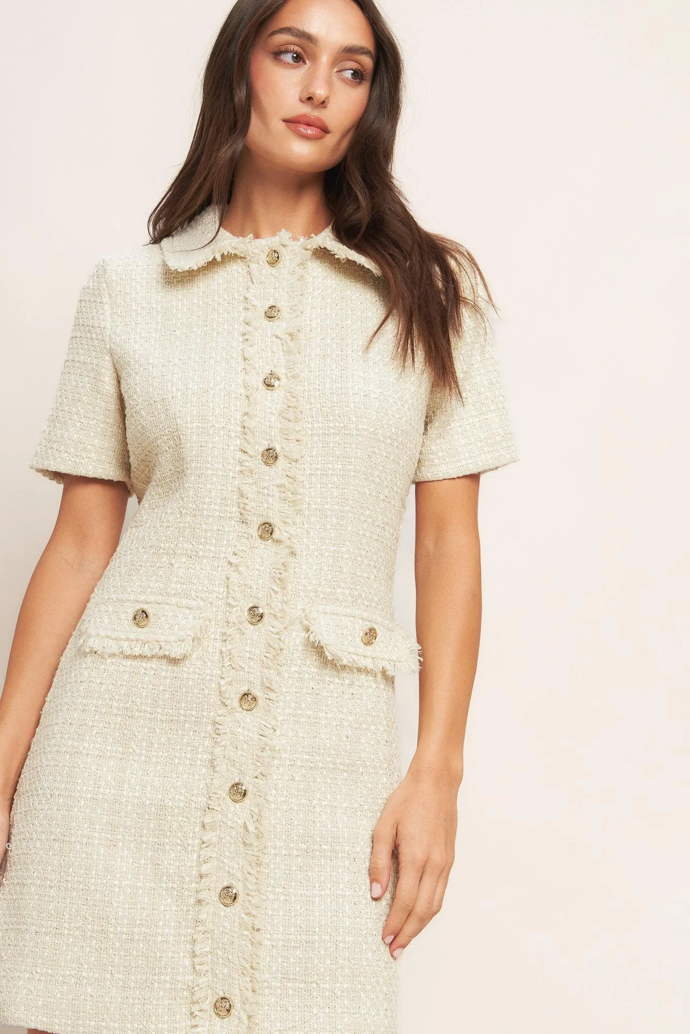 Bouclé Affair Tweed Mini Dress sold by Zulily product image thumbnail 3