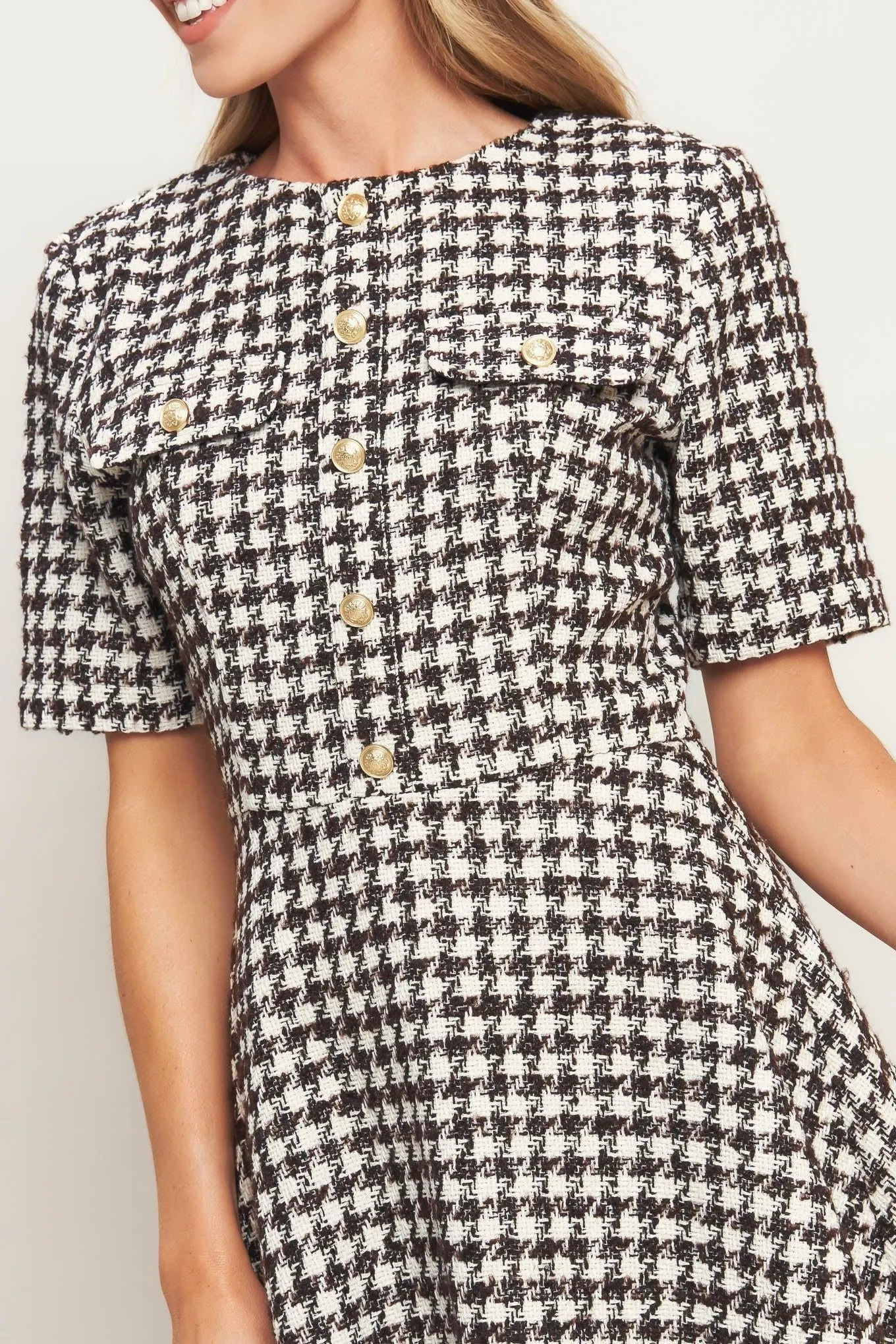Elegant Check Tweed Mini Dress sold by Zulily product image thumbnail 2