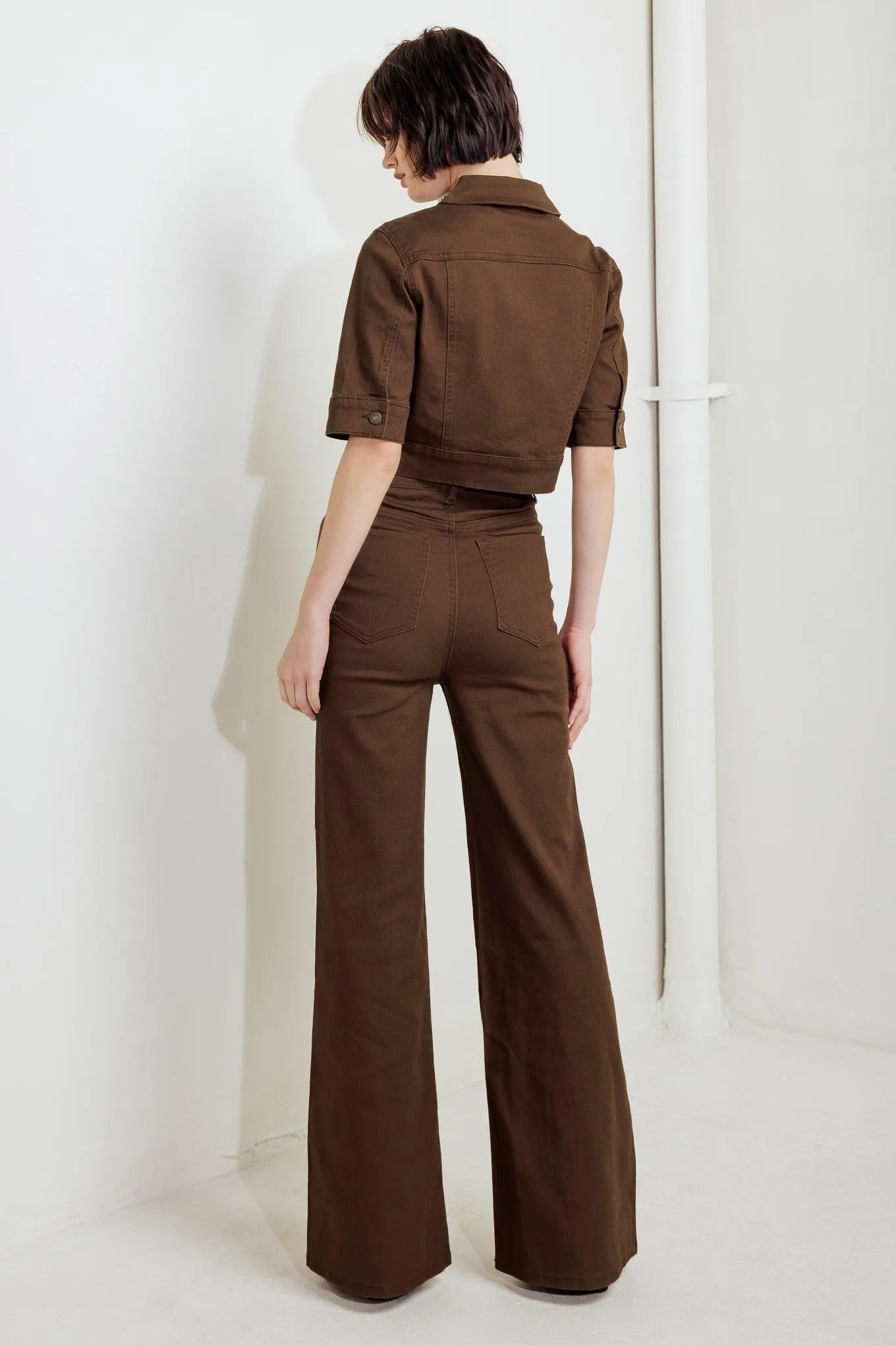 Effortless Edge Brown Twill Jacket sold by Zulily product image thumbnail 2