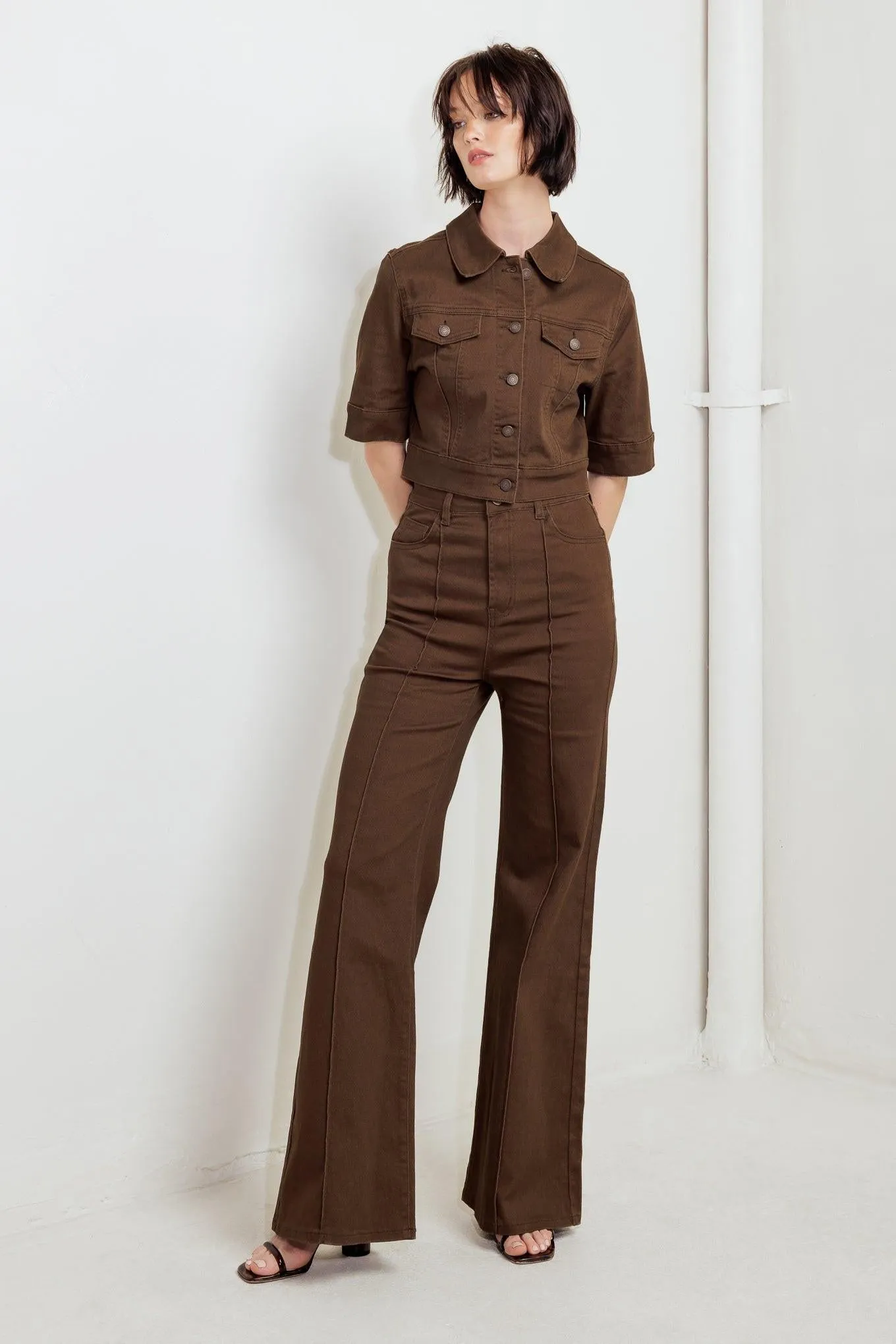 Effortless Edge Brown Twill Jacket sold by Zulily product image thumbnail 3