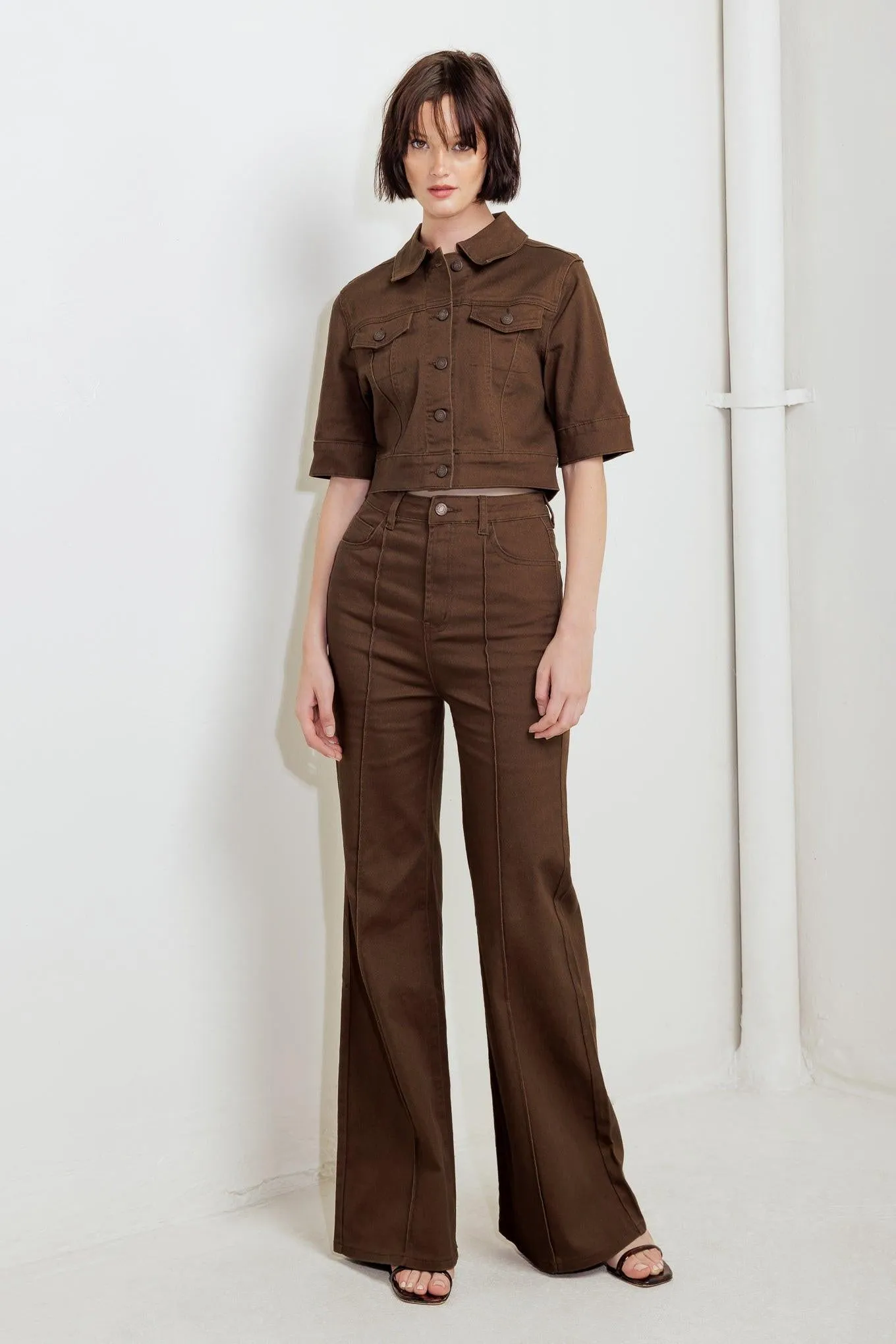 Effortless Edge Brown Twill Jacket sold by Zulily product image thumbnail 4