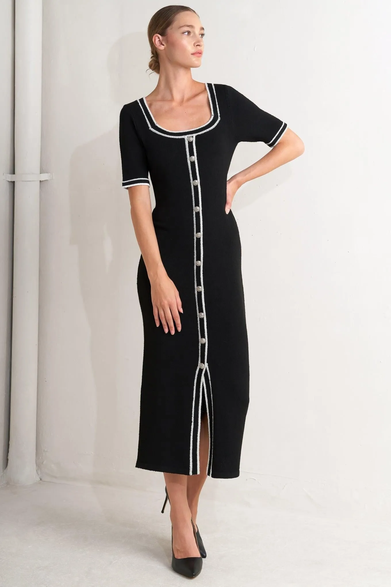 Modern Classic Sweater Knit Midi Dress sold by Zulily product image thumbnail 2