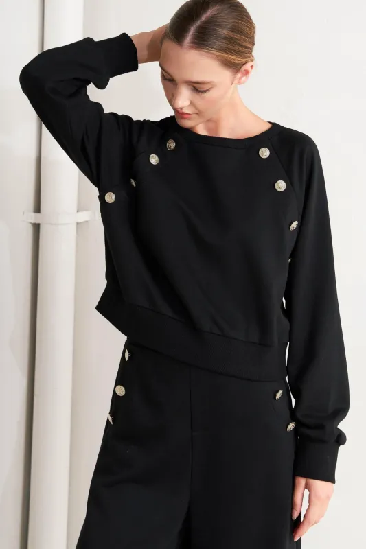 Black Regiment Woven Top made by Flying Tomato