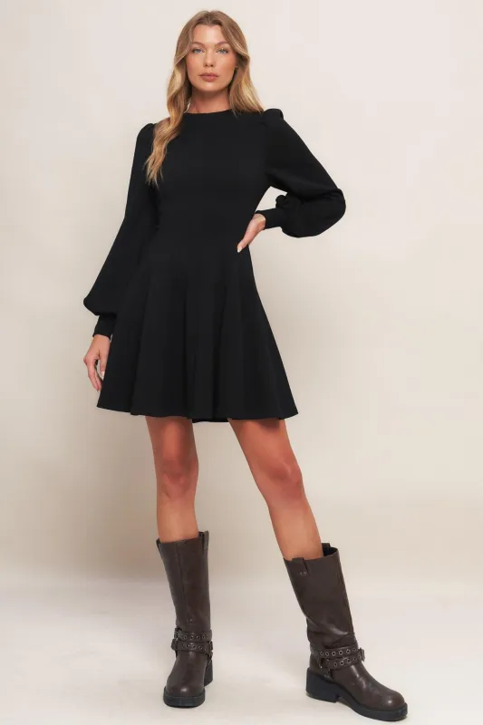 Black Swan Heavy Knit Mini Dress made by Flying Tomato
