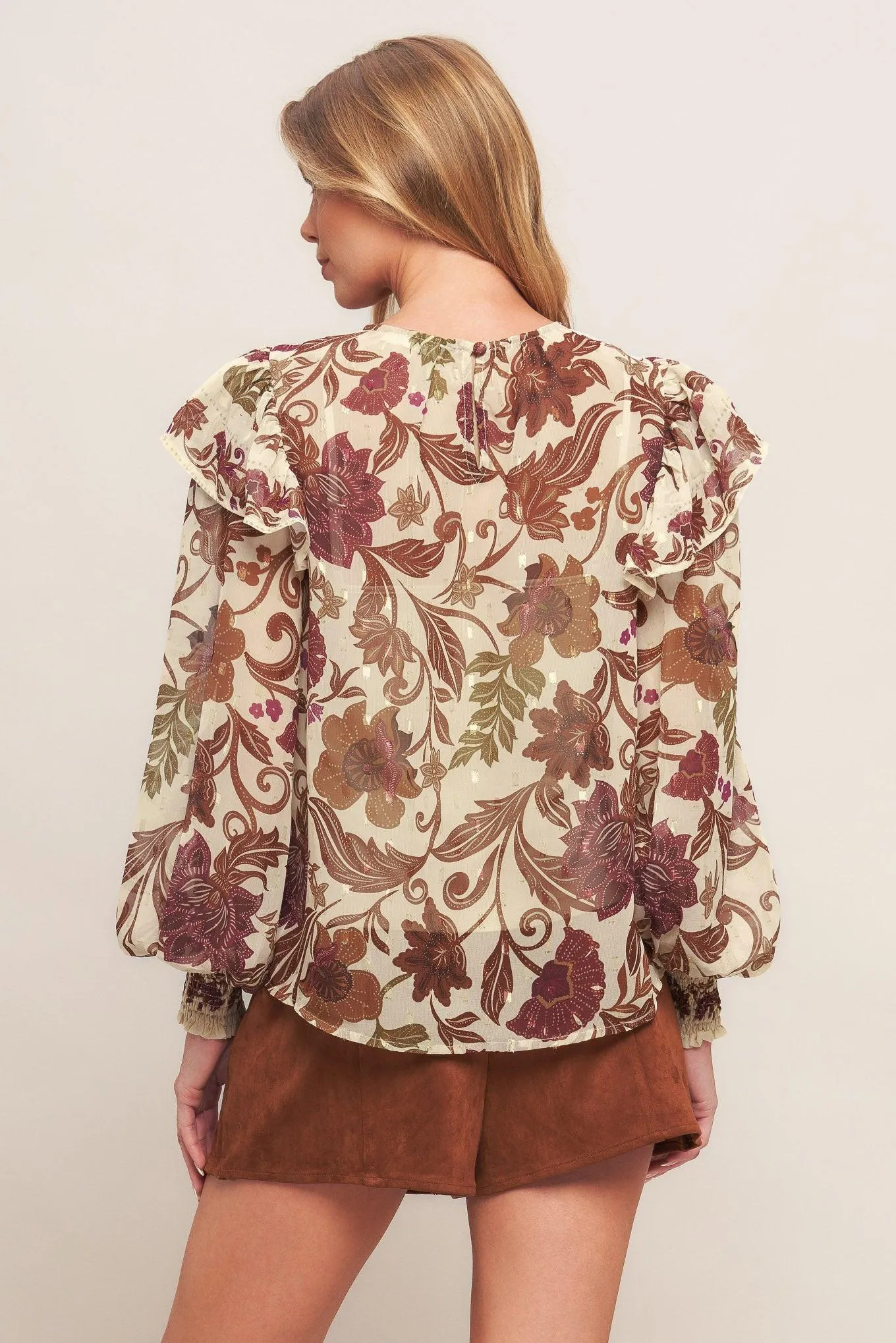 Wild Botanica Ivory Woven Top sold by Zulily product image thumbnail 3