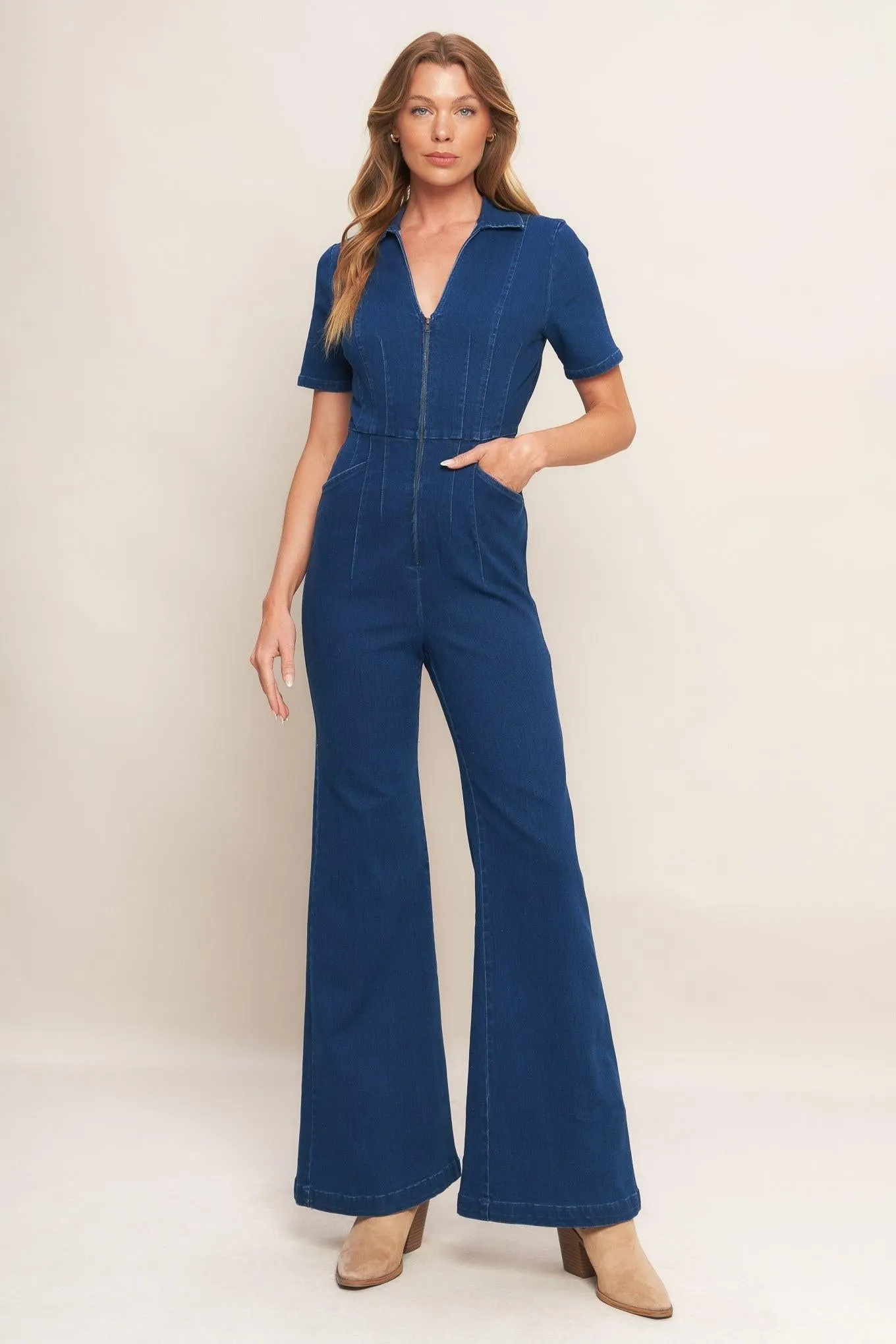 Shy Girl Medium Indigo Denim Jumpsuit sold by Zulily product image thumbnail 5