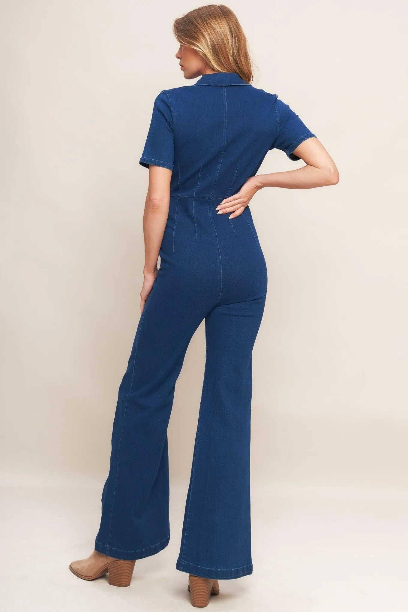 Shy Girl Medium Indigo Denim Jumpsuit sold by Zulily product image thumbnail 2