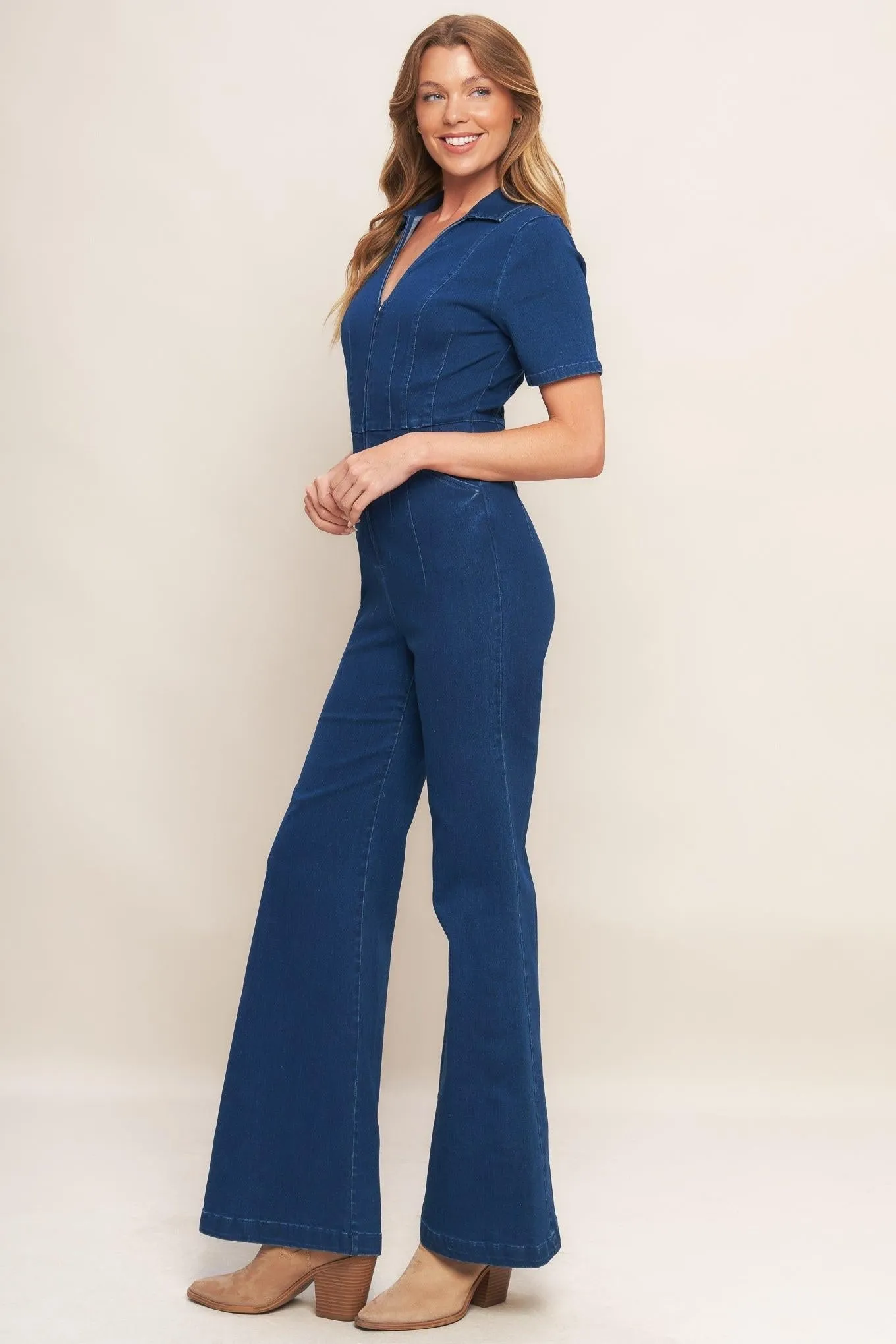 Shy Girl Medium Indigo Denim Jumpsuit sold by Zulily product image thumbnail 4